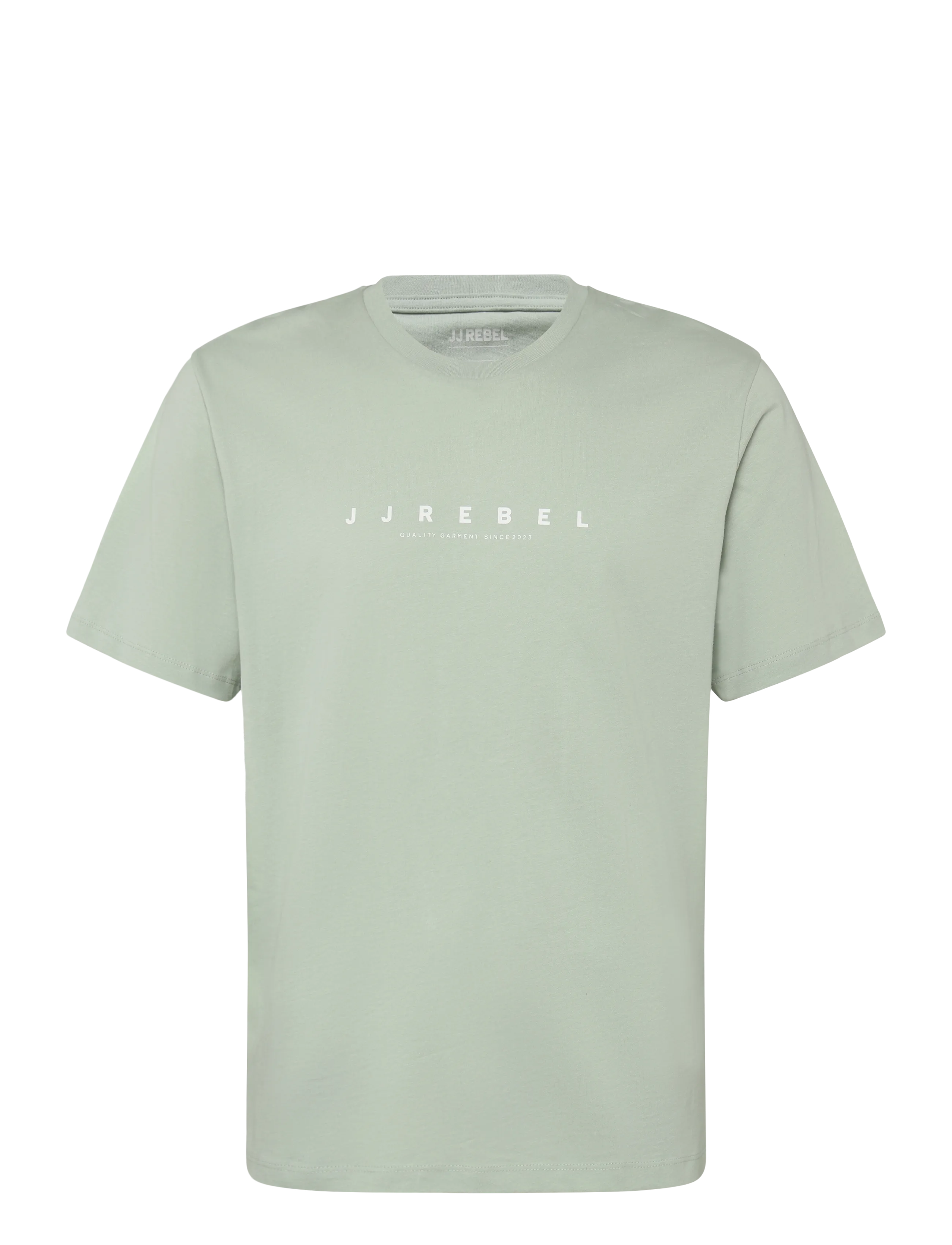 JJ REBEL JREBROCKY LOGO TEE SS CREW NECK SN - T-Shirts - AQUA GRAY / grey