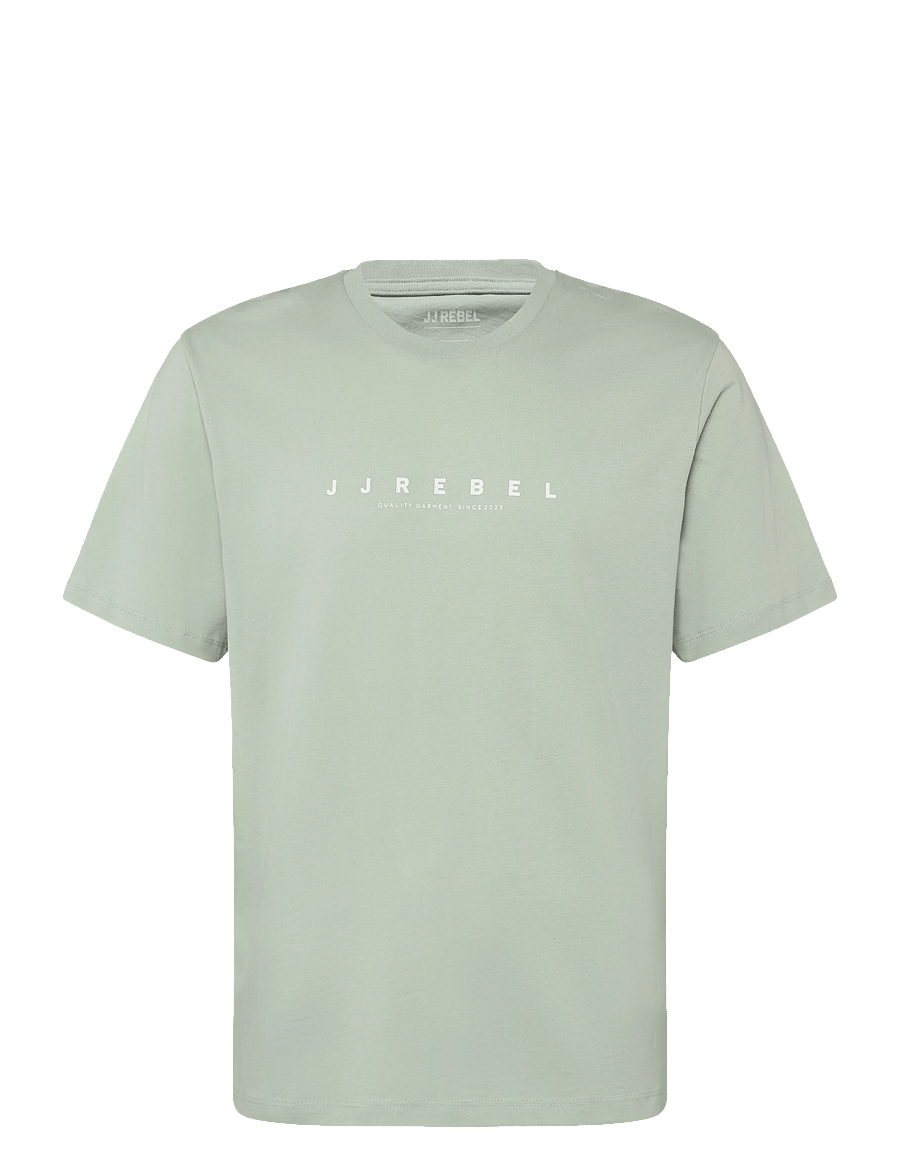 JJ REBEL - JREBROCKY LOGO TEE SS CREW NECK SN - aqua gray - 1