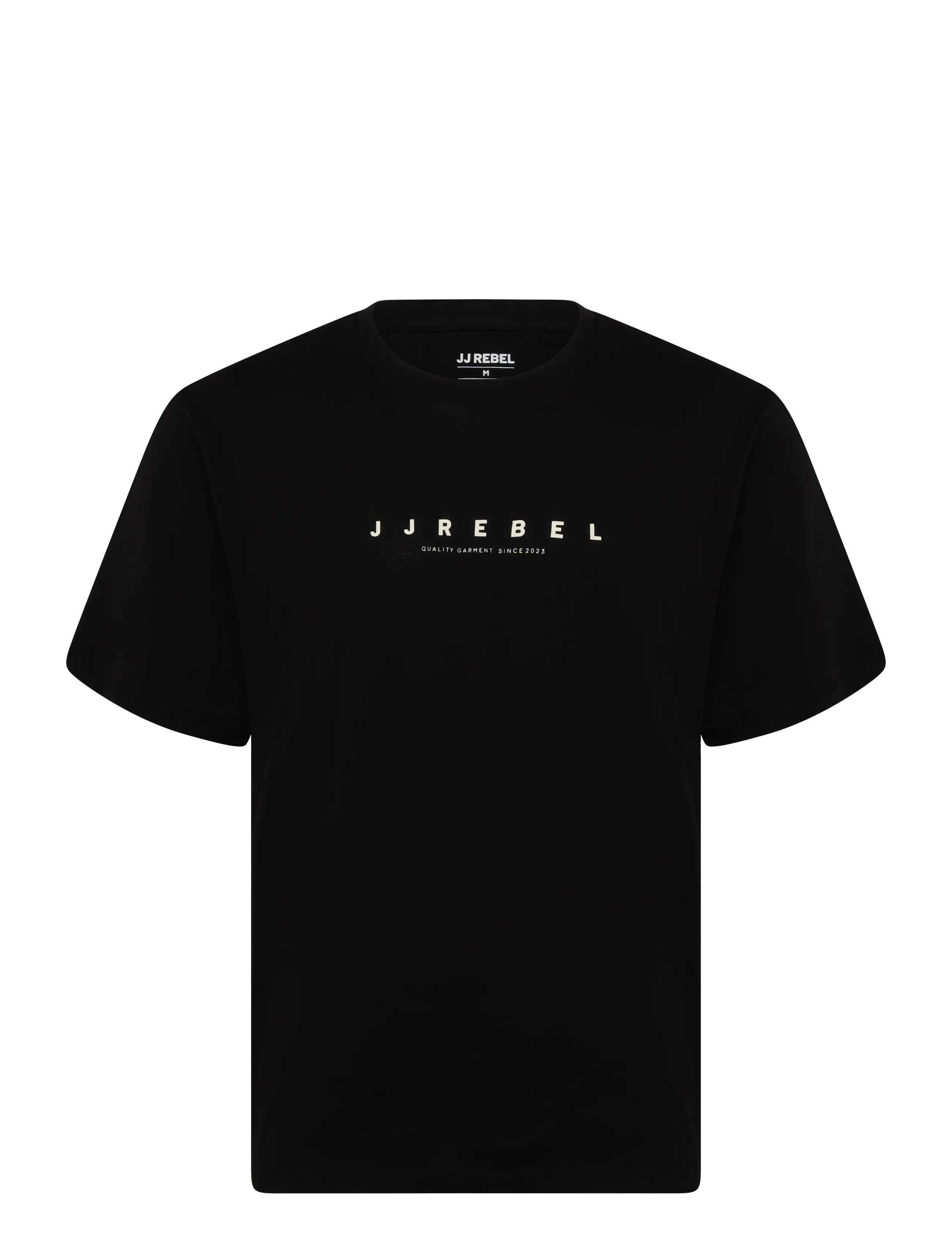JJ REBEL JREBROCKY LOGO TEE SS CREW NECK SN - T-Shirts - BLACK / black