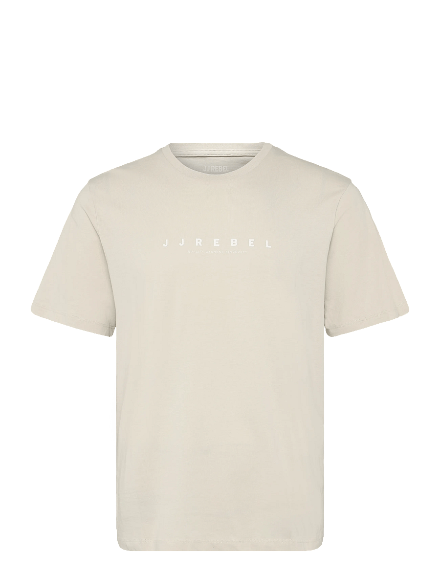 JJ REBEL - JREBROCKY LOGO TEE SS CREW NECK SN - lühikeste varrukatega t-särgid - moonbeam - 1