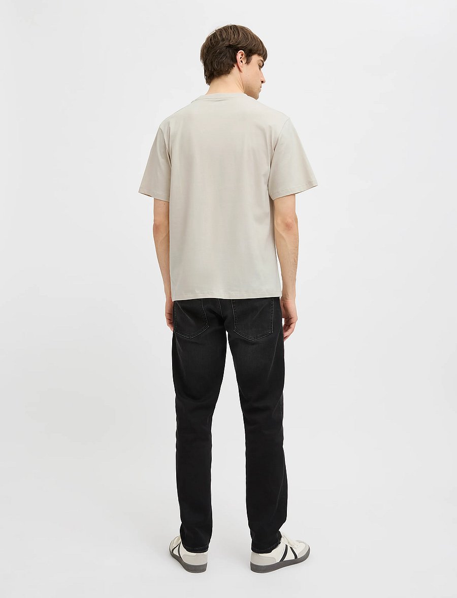 JJ REBEL - JREBROCKY LOGO TEE SS CREW NECK SN - lühikeste varrukatega t-särgid - moonbeam - 3