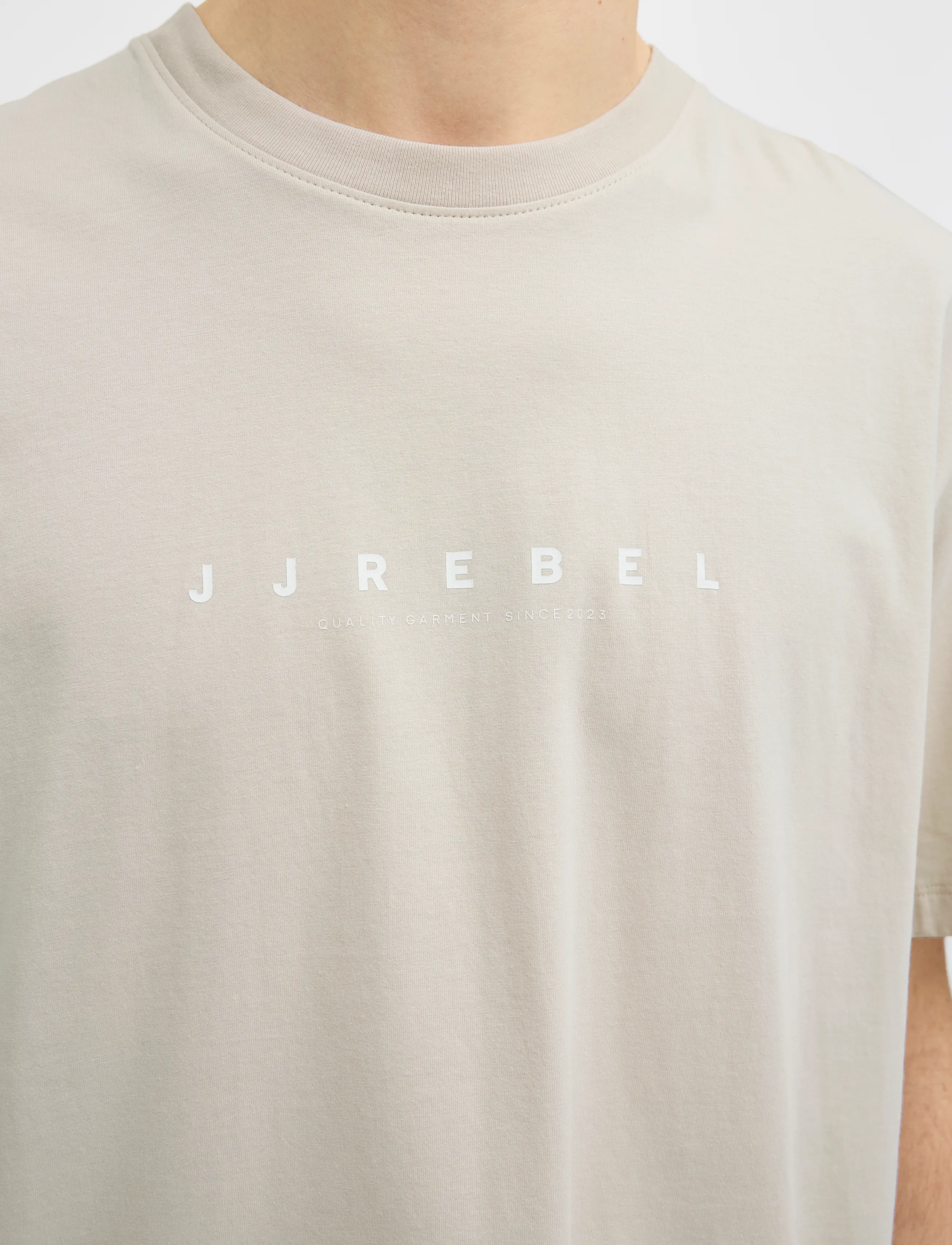 JJ REBEL - JREBROCKY LOGO TEE SS CREW NECK SN - laveste priser - moonbeam - 5