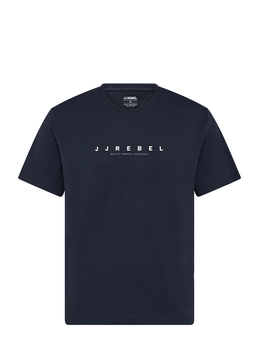 JJ REBEL - JREBROCKY LOGO TEE SS CREW NECK SN - lühikeste varrukatega t-särgid - navy blazer - 1