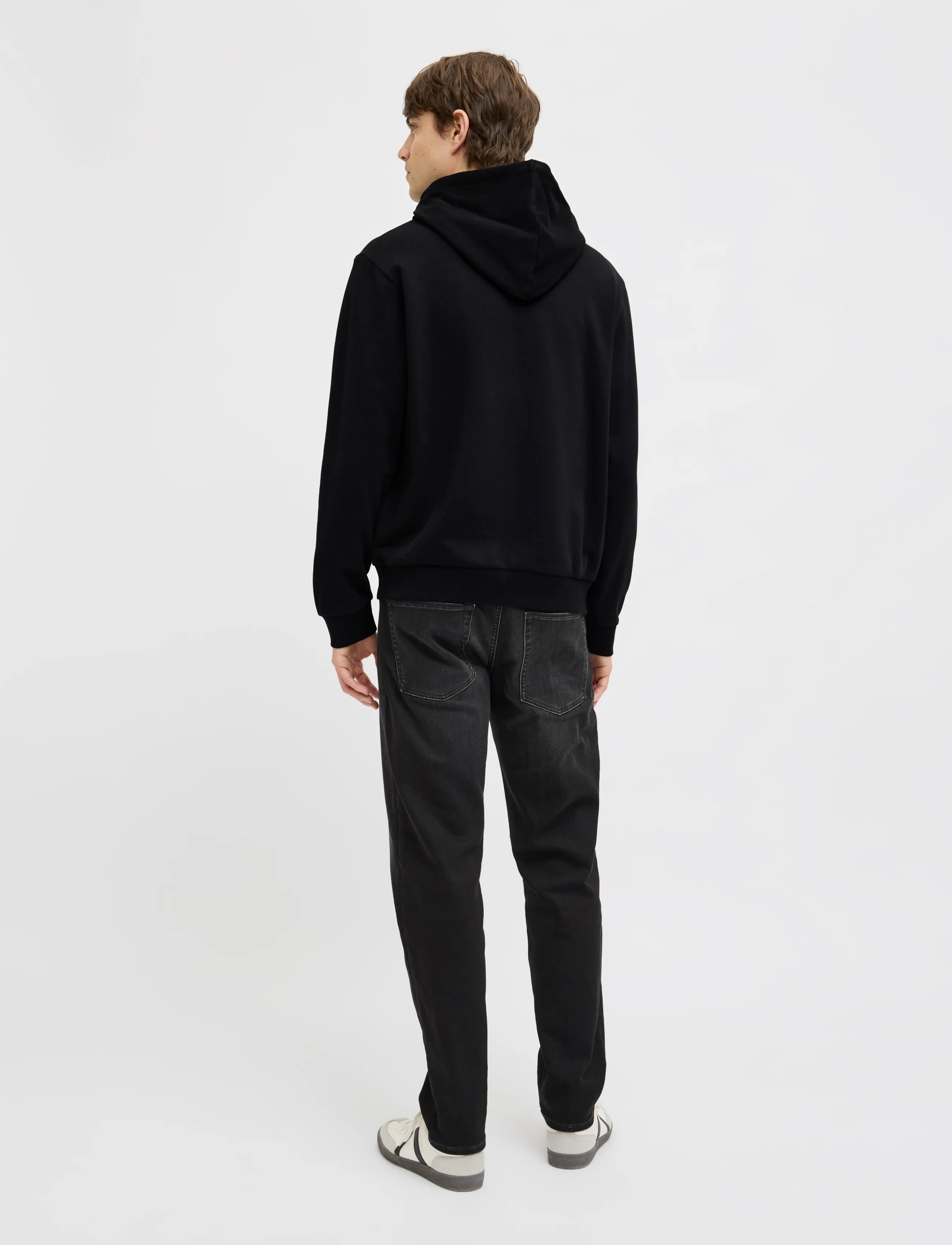 JJ REBEL - JREBROCKY LOGO SWEAT HOOD SN - laveste priser - black - 3