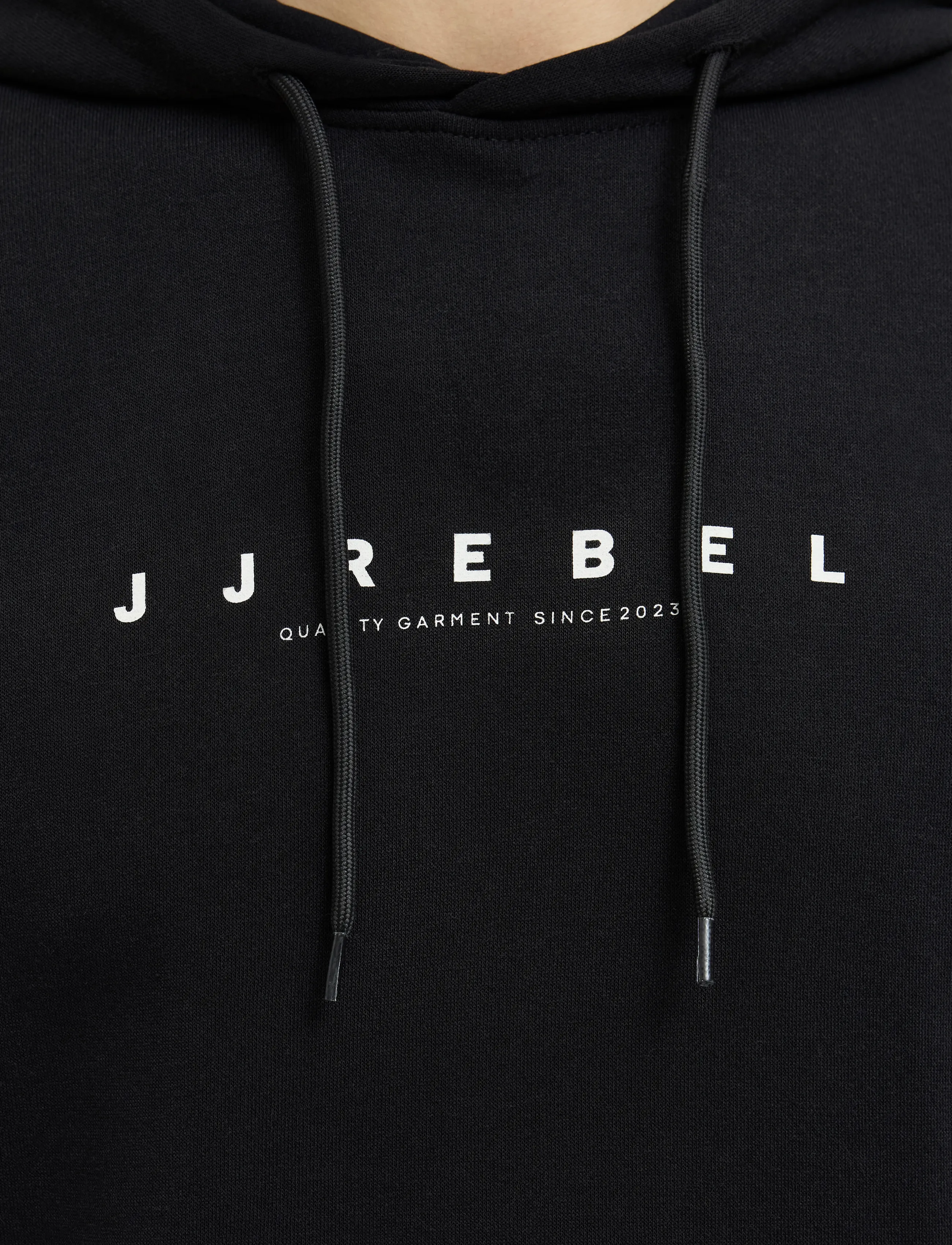 JJ REBEL - JREBROCKY LOGO SWEAT HOOD SN - laveste priser - black - 5
