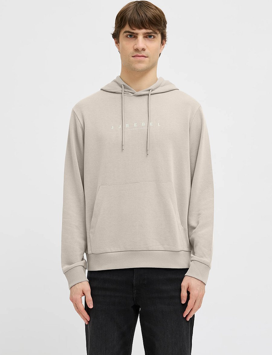 JJ REBEL - JREBROCKY LOGO SWEAT HOOD SN - moonbeam - 0