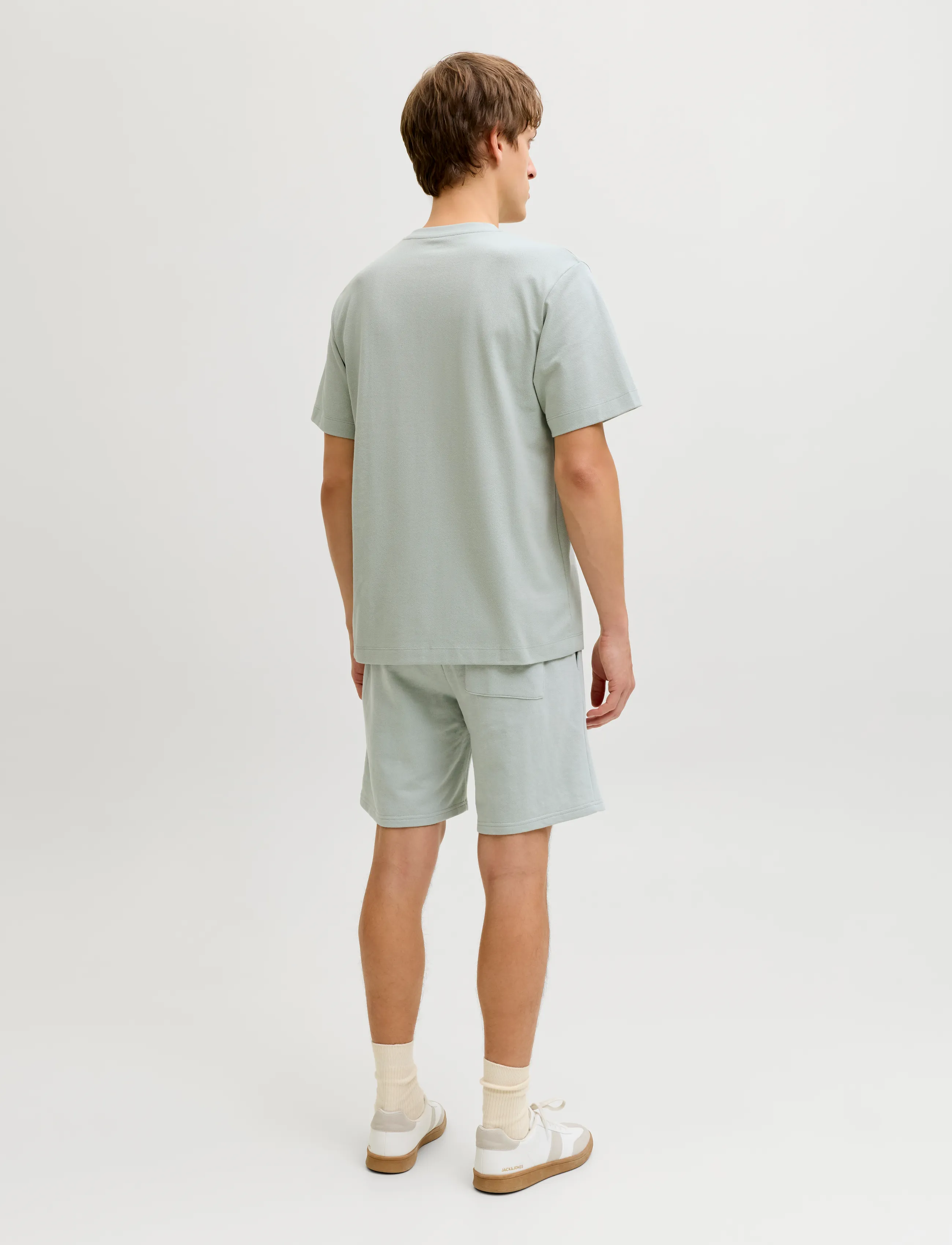 JJ REBEL - JREBGORM REG REBEL LOGO SWEAT SHORTS SN - die niedrigsten preise - aqua gray - 3