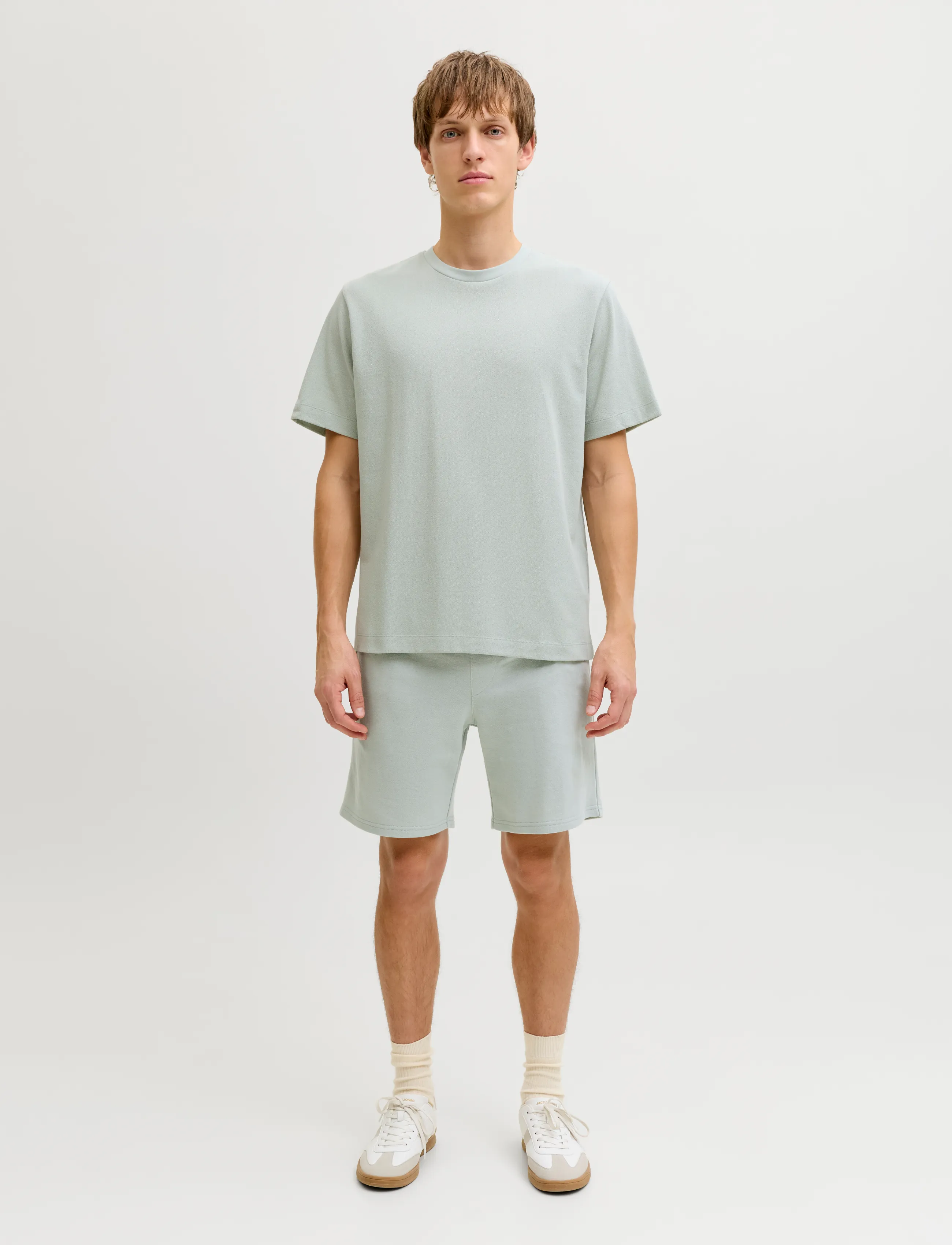JJ REBEL - JREBGORM REG REBEL LOGO SWEAT SHORTS SN - die niedrigsten preise - aqua gray - 4