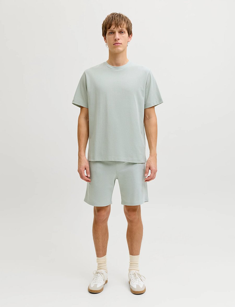 JJ REBEL - JREBGORM REG REBEL LOGO SWEAT SHORTS SN - aqua gray - 4