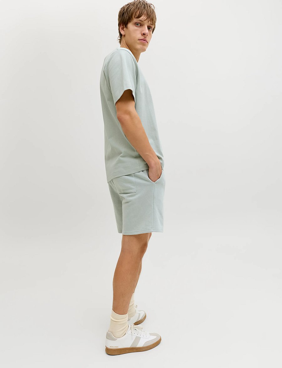 JJ REBEL - JREBGORM REG REBEL LOGO SWEAT SHORTS SN - aqua gray - 5