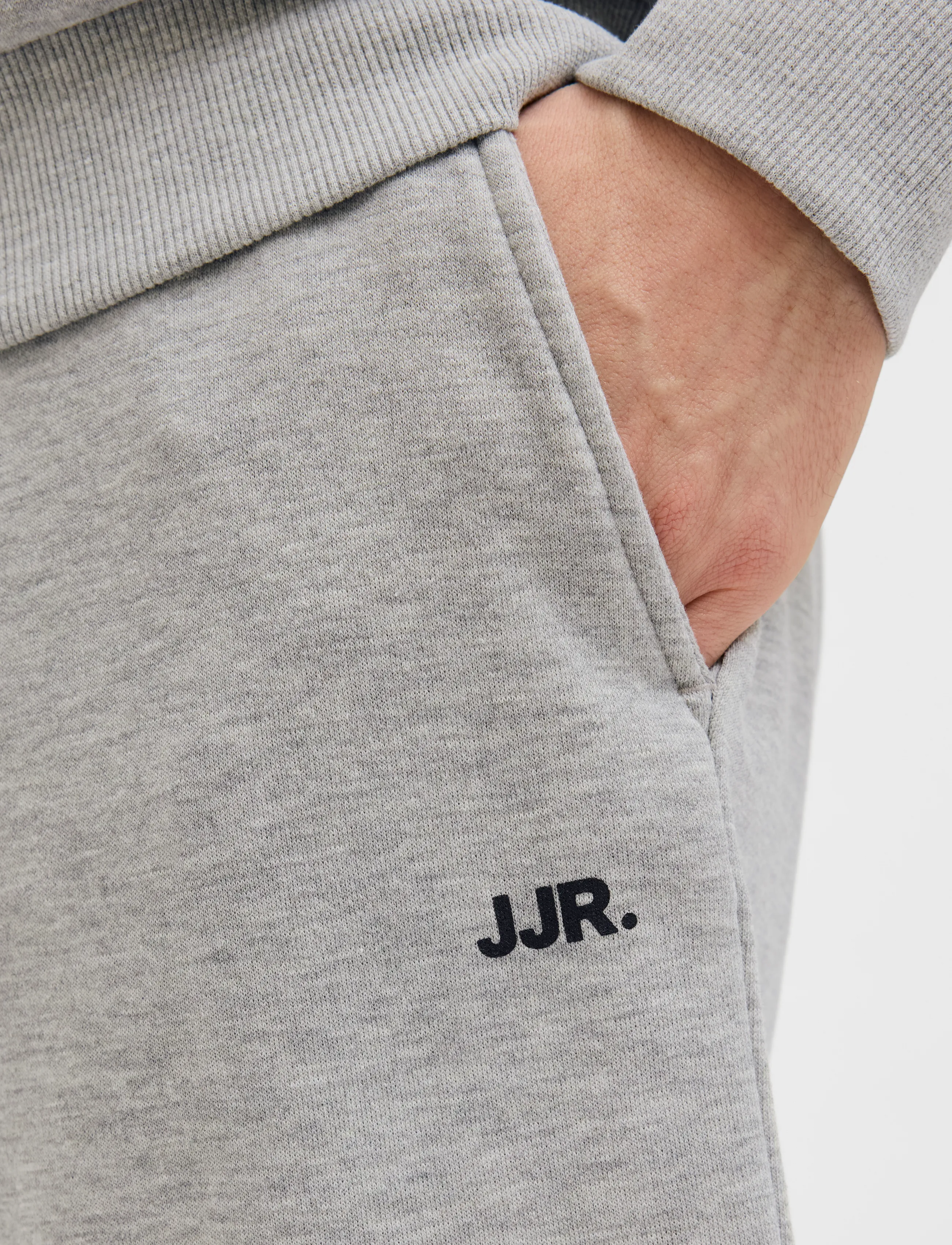 JJ REBEL - JREBGORM REG REBEL LOGO SWEAT SHORTS SN - alhaisimmat hinnat - light grey melange - 5