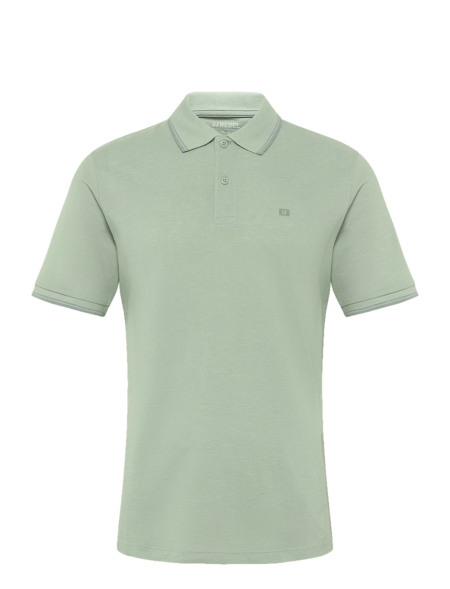 JJ REBEL - JREBZELL POLO SS SN - aqua gray - 1