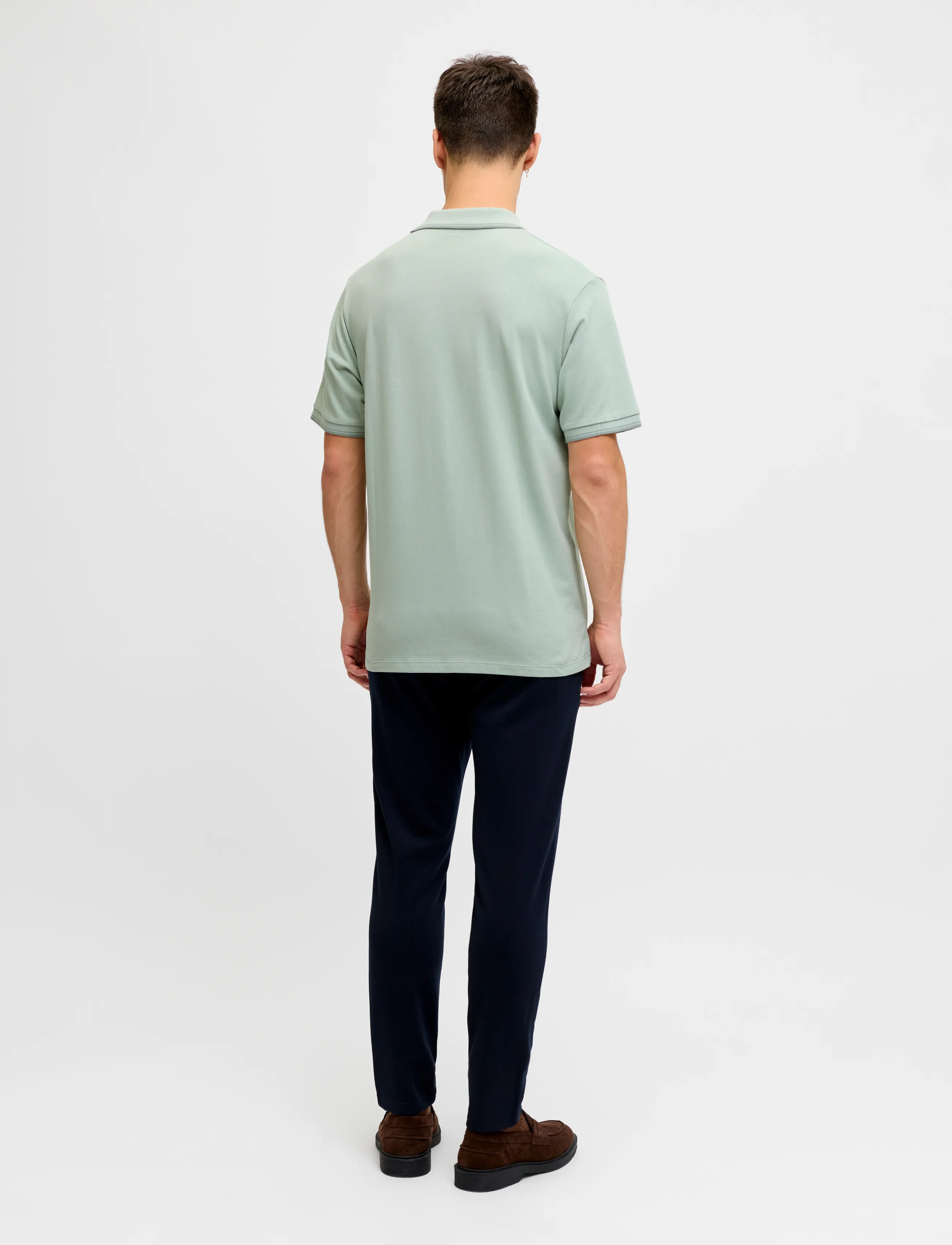 JJ REBEL - JREBZELL POLO SS SN - aqua gray - 3