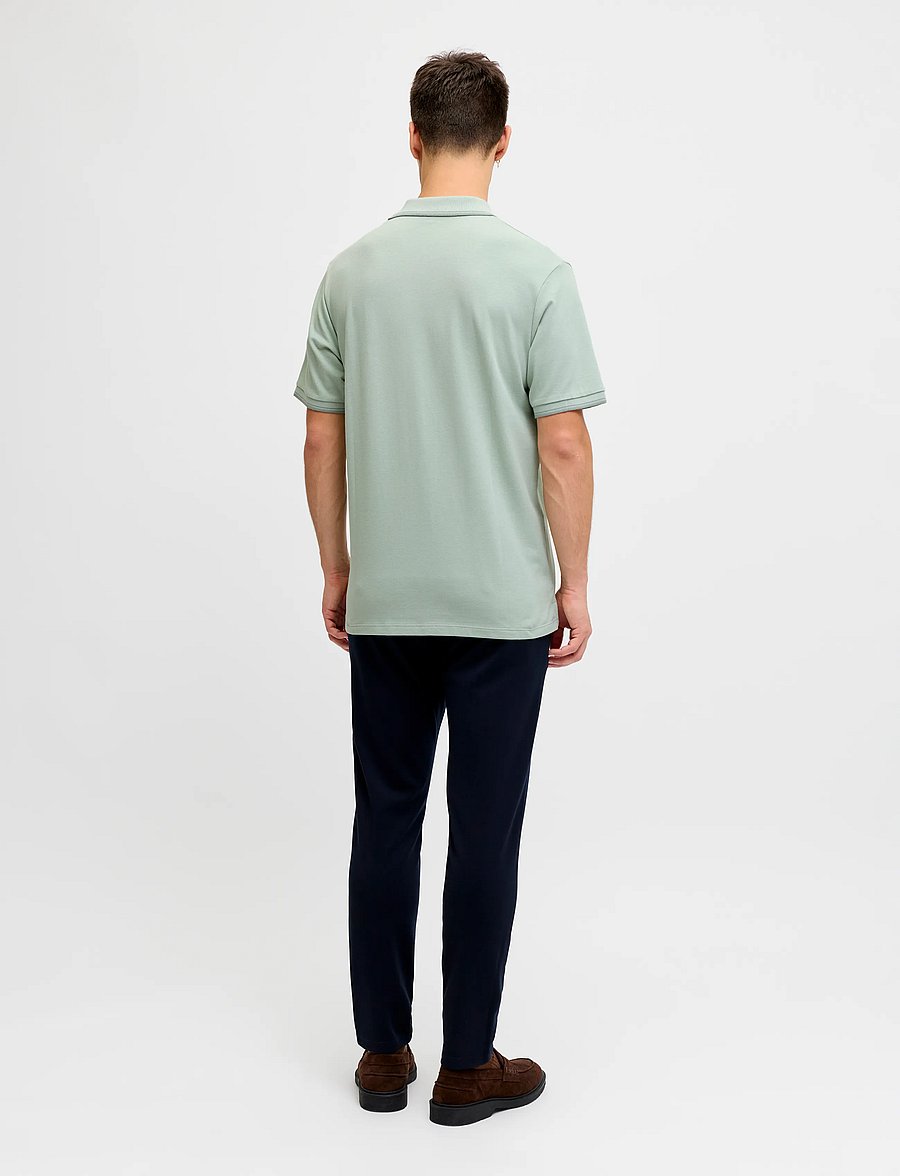 JJ REBEL - JREBZELL POLO SS SN - aqua gray - 3