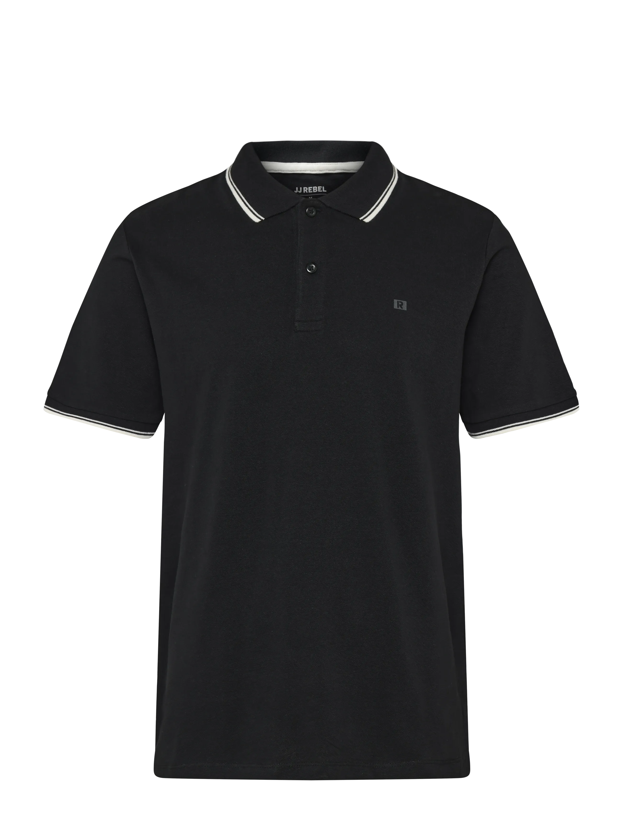 JJ REBEL JREBZELL POLO SS SN - Festmode zu Outlet-Preisen - BLACK / black