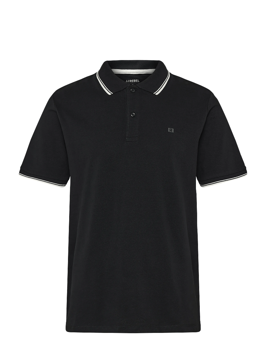 JJ REBEL - JREBZELL POLO SS SN - lühikeste varrukatega polod - black - 1