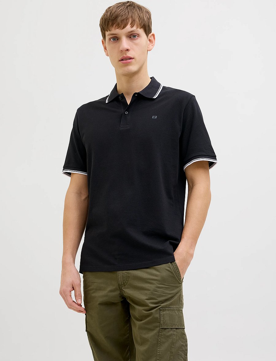 JJ REBEL - JREBZELL POLO SS SN - lühikeste varrukatega polod - black - 0