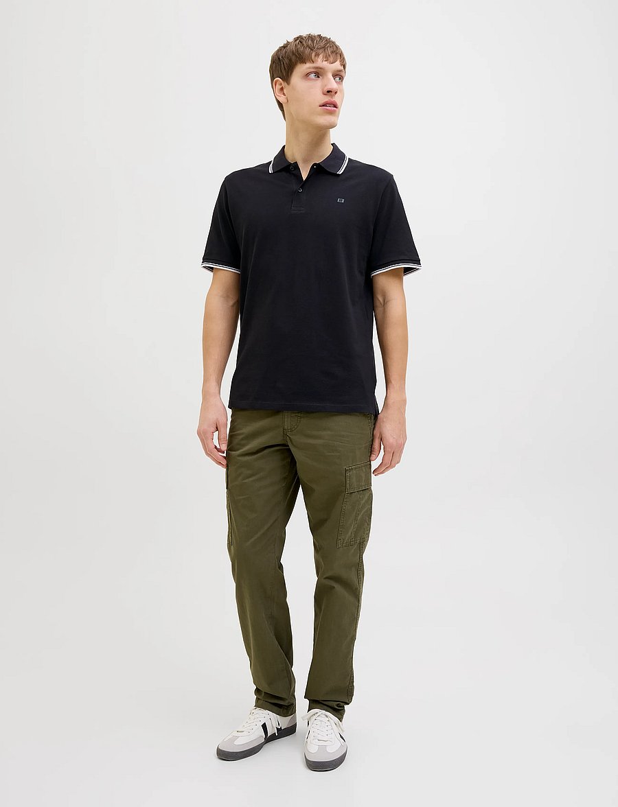 JJ REBEL - JREBZELL POLO SS SN - lühikeste varrukatega polod - black - 4