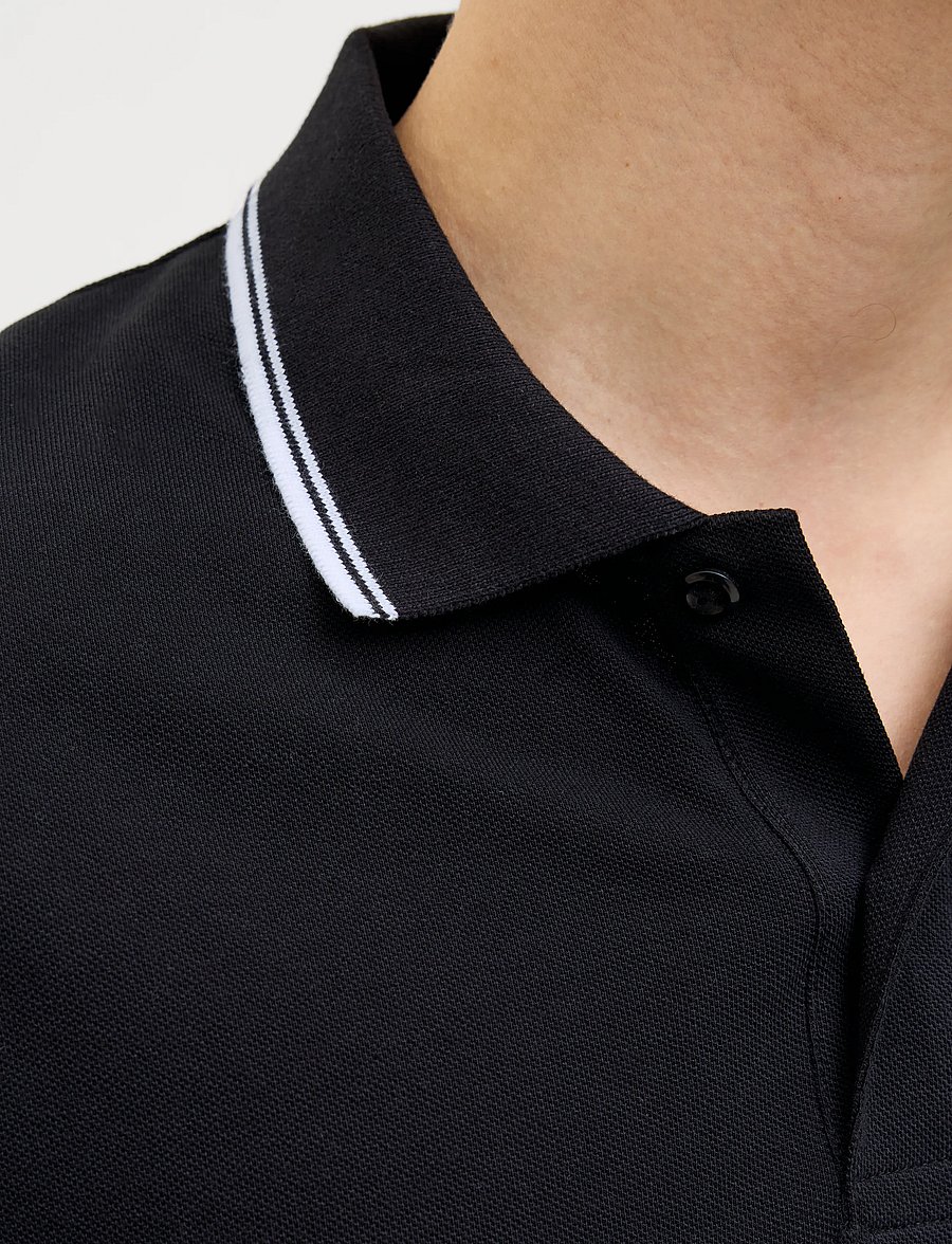 JJ REBEL - JREBZELL POLO SS SN - lühikeste varrukatega polod - black - 5