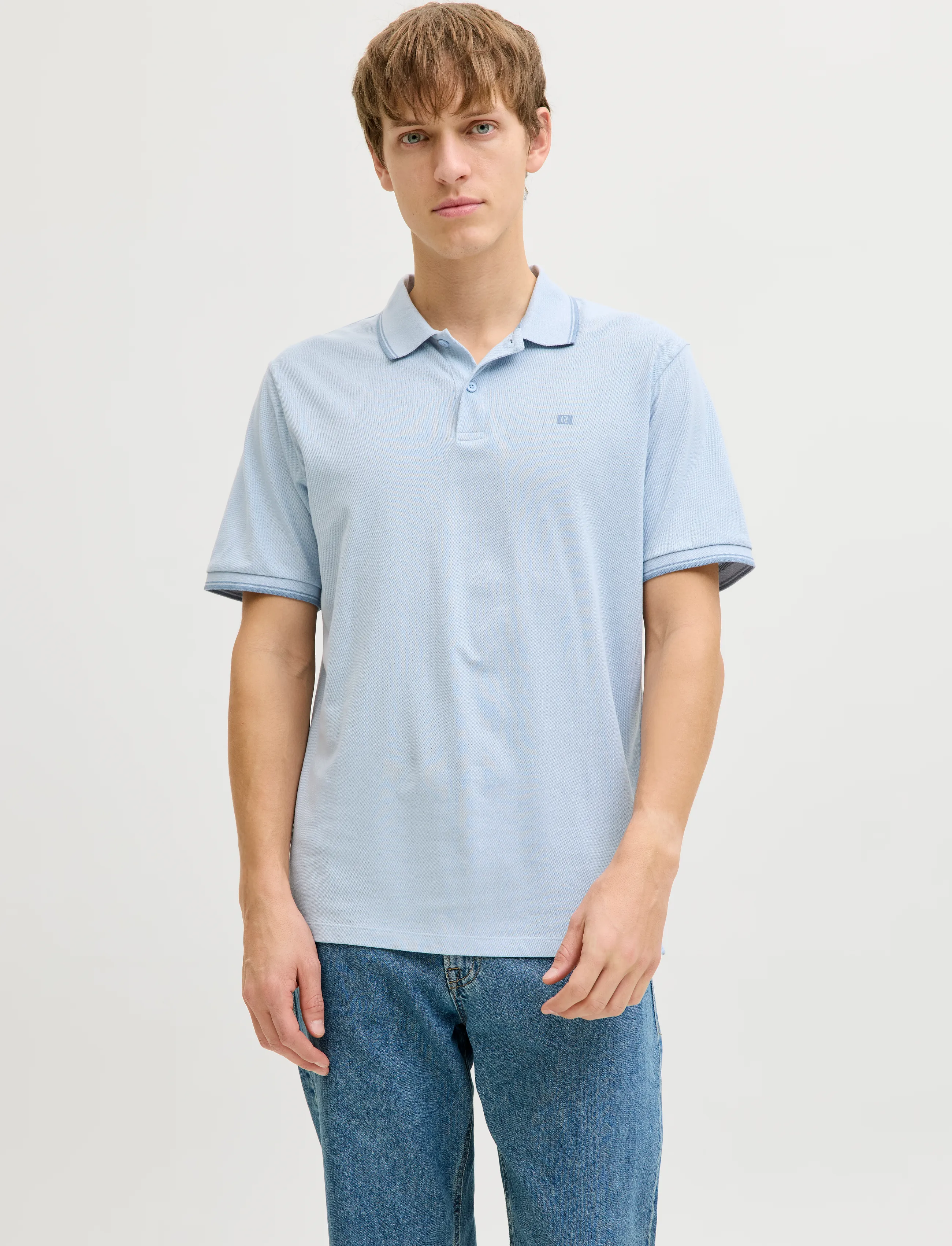 JJ REBEL JREBZELL POLO SS SN - JJ REBEL - CASHMERE BLUE / blue