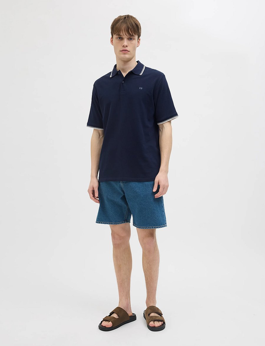 JJ REBEL - JREBZELL POLO SS SN - lühikeste varrukatega polod - sky captain - 4