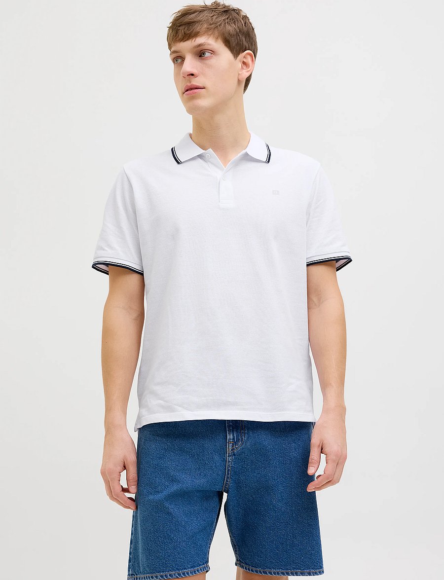 JJ REBEL - JREBZELL POLO SS SN - lühikeste varrukatega polod - white - 0