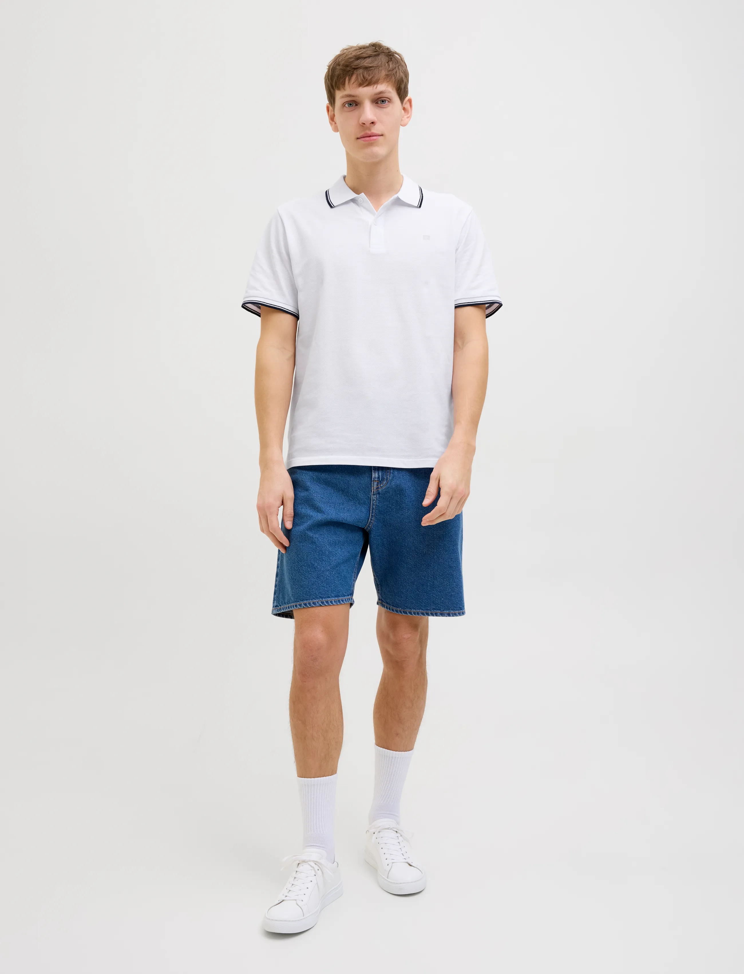 JJ REBEL - JREBZELL POLO SS SN - white - 4