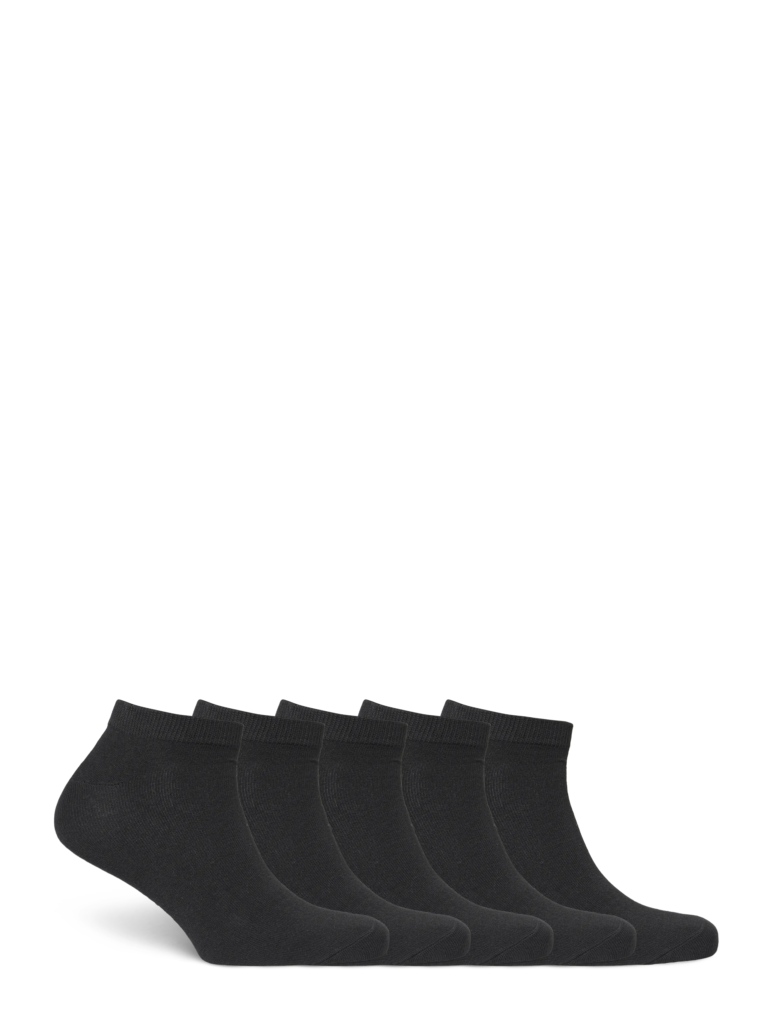 JJ REBEL - JREBREBEL PLAIN SHORT SOCKS 5 PACK NOOS - laveste priser - black - 1