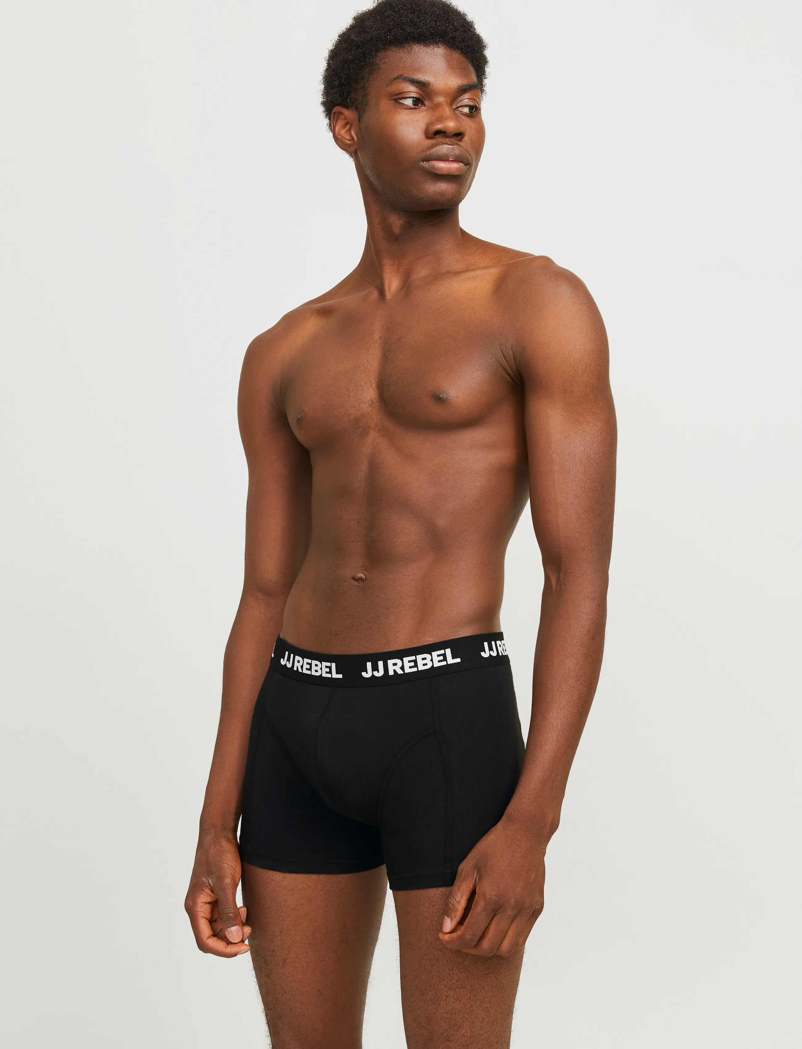 JJ REBEL JREBREBEL LOGO TRUNKS 3 PACK NOOS - Streetstyle - BLACK / black