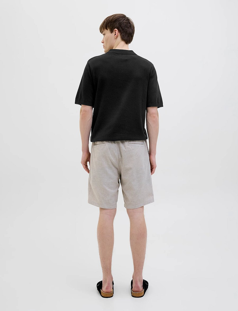 JJ REBEL - JREBCALLUM KNIT POLO SS SN - kootud polosärgid - black - 3