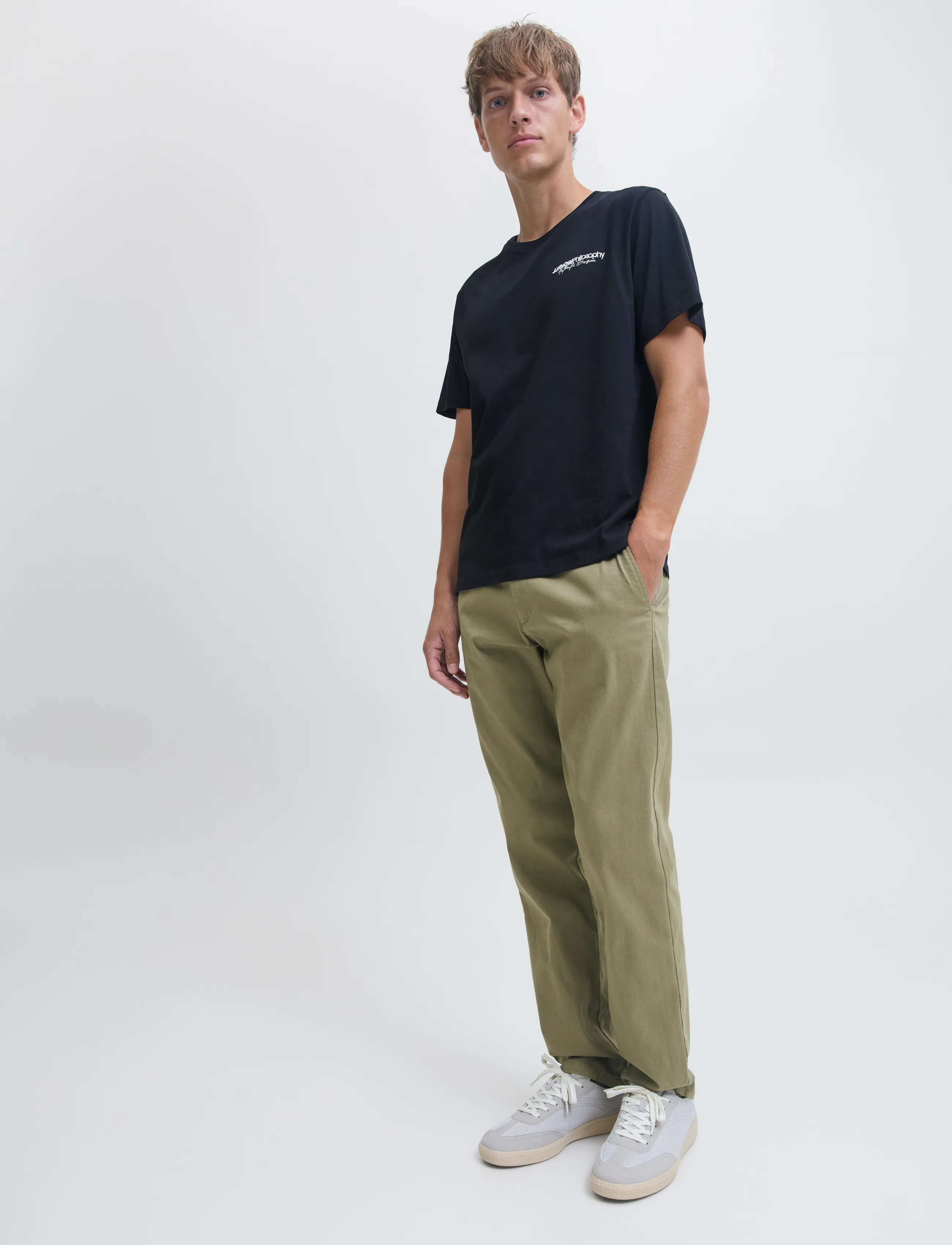 JJ REBEL - JREBKENNI SHARP CHINO NOOS - laveste priser - dusty olive - 5