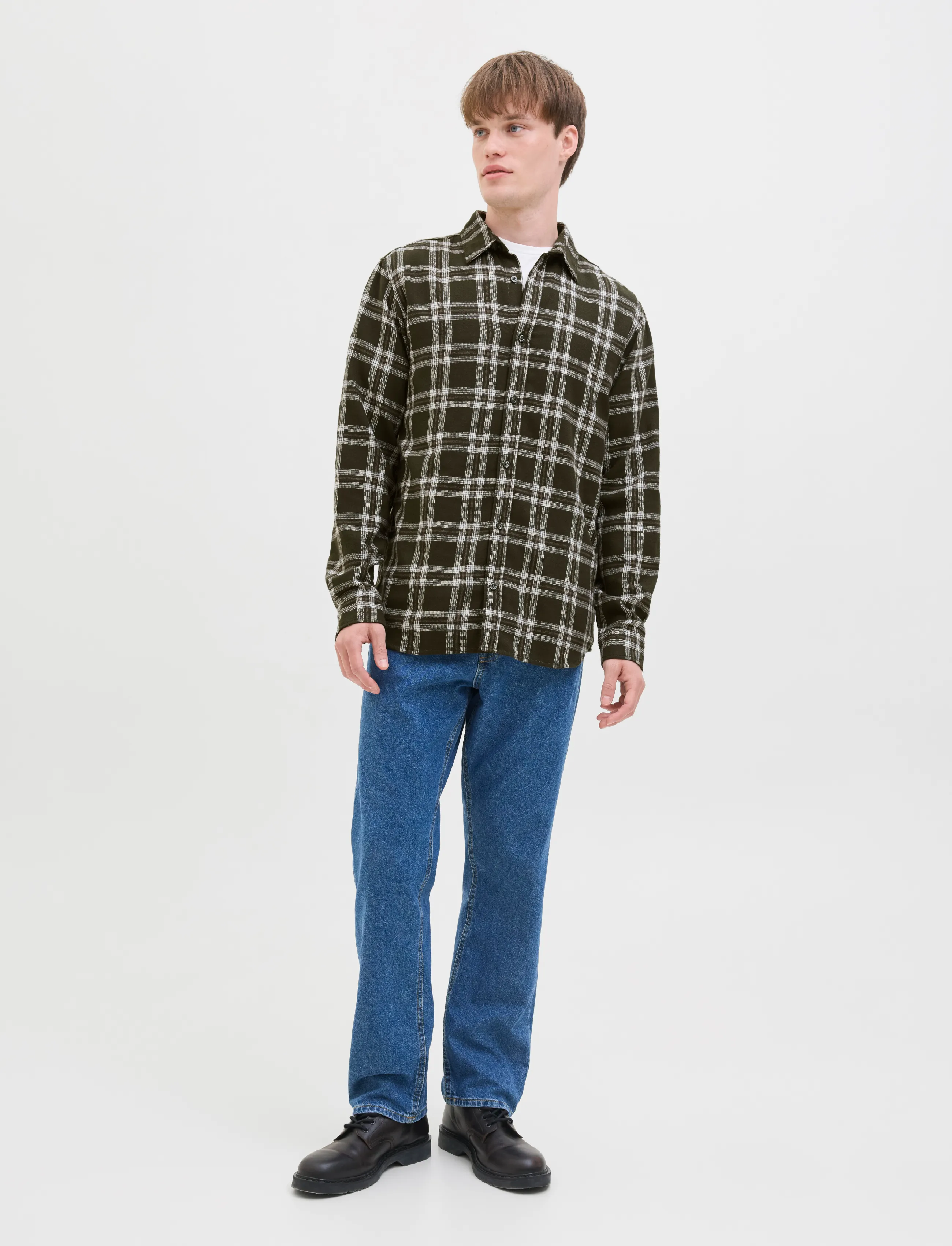 JJ REBEL - JREBJETT SHIRT LS - madalaimad hinnad - forest night - 4
