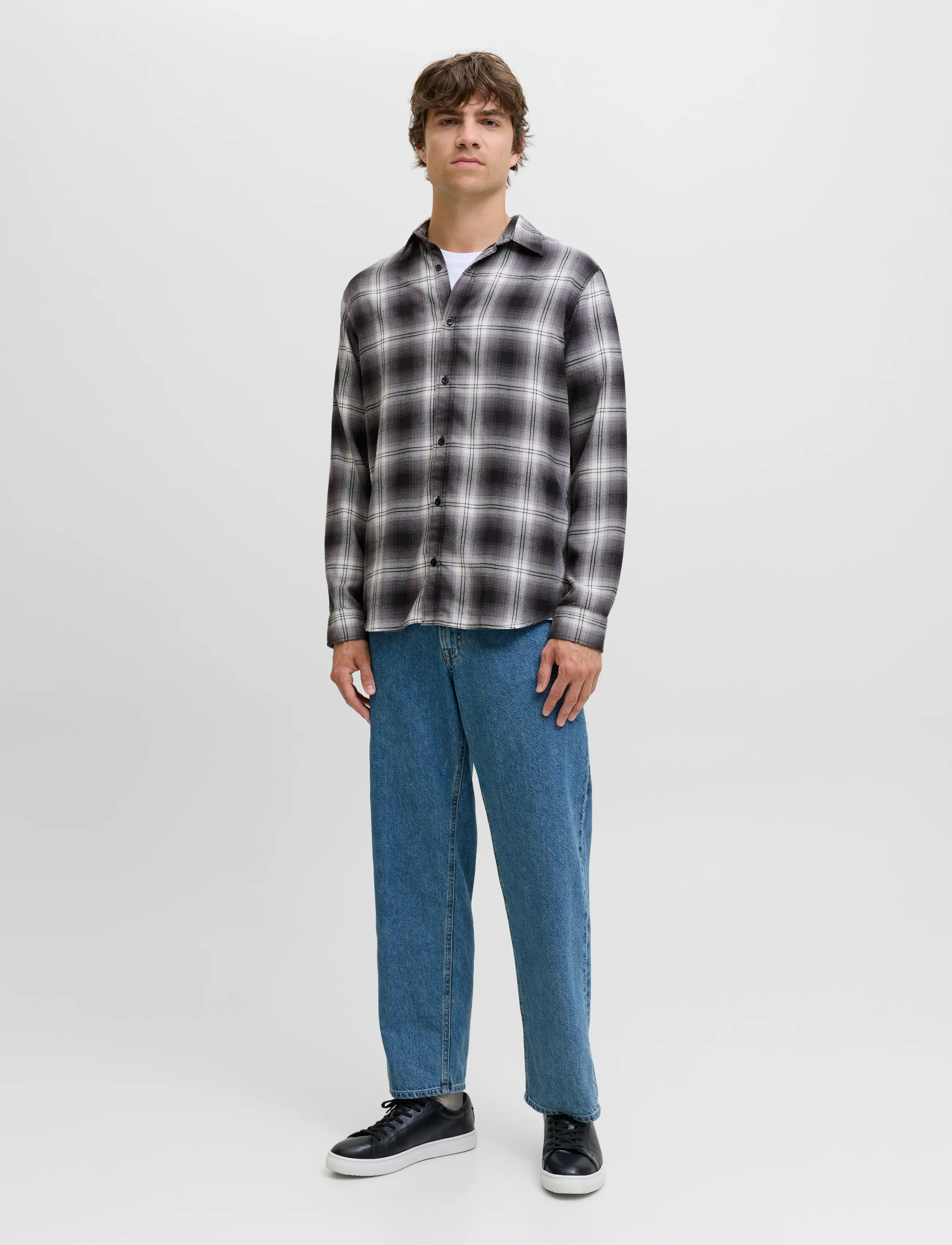 JJ REBEL - JREBJETT SHIRT LS - laveste priser - gargoyle - 4