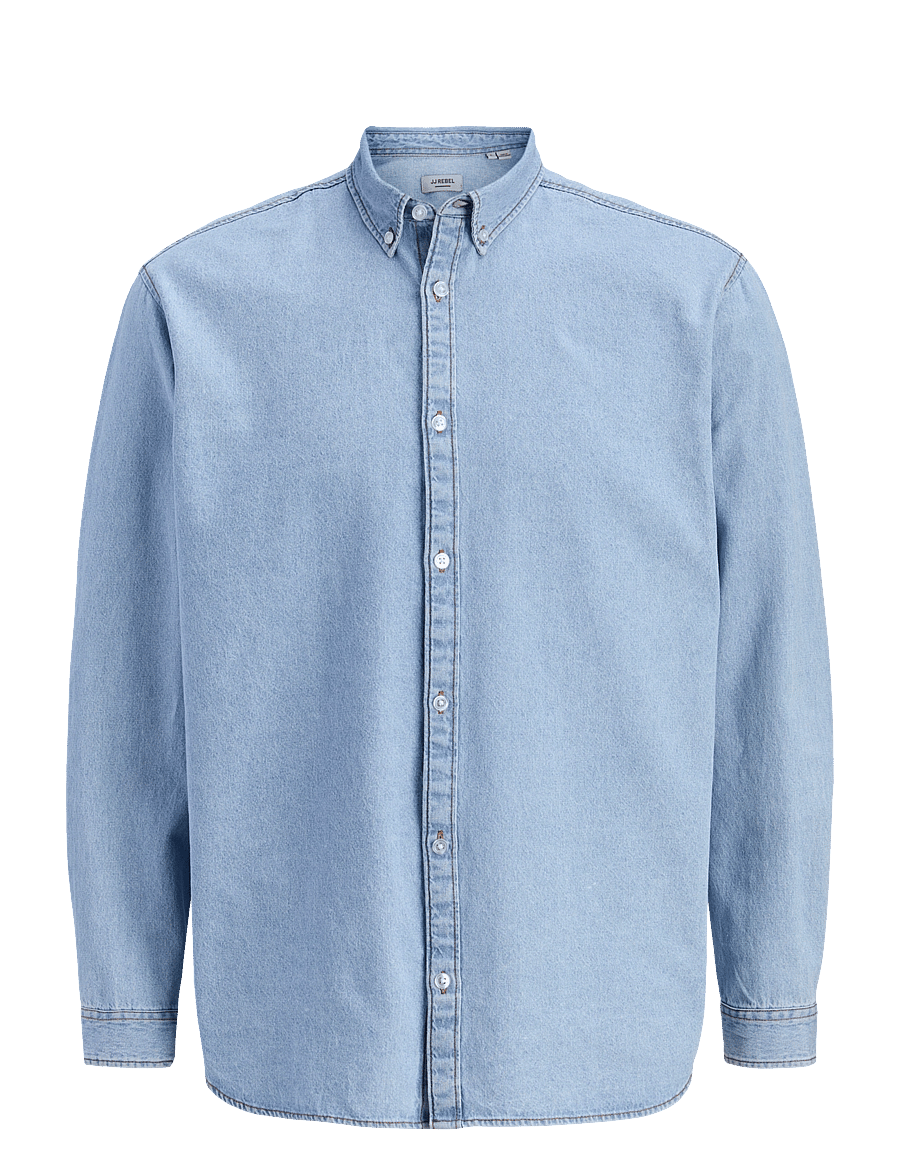 JJ REBEL - JREBAVAN SHIRT LS - jeansskjortor - light blue denim - 1