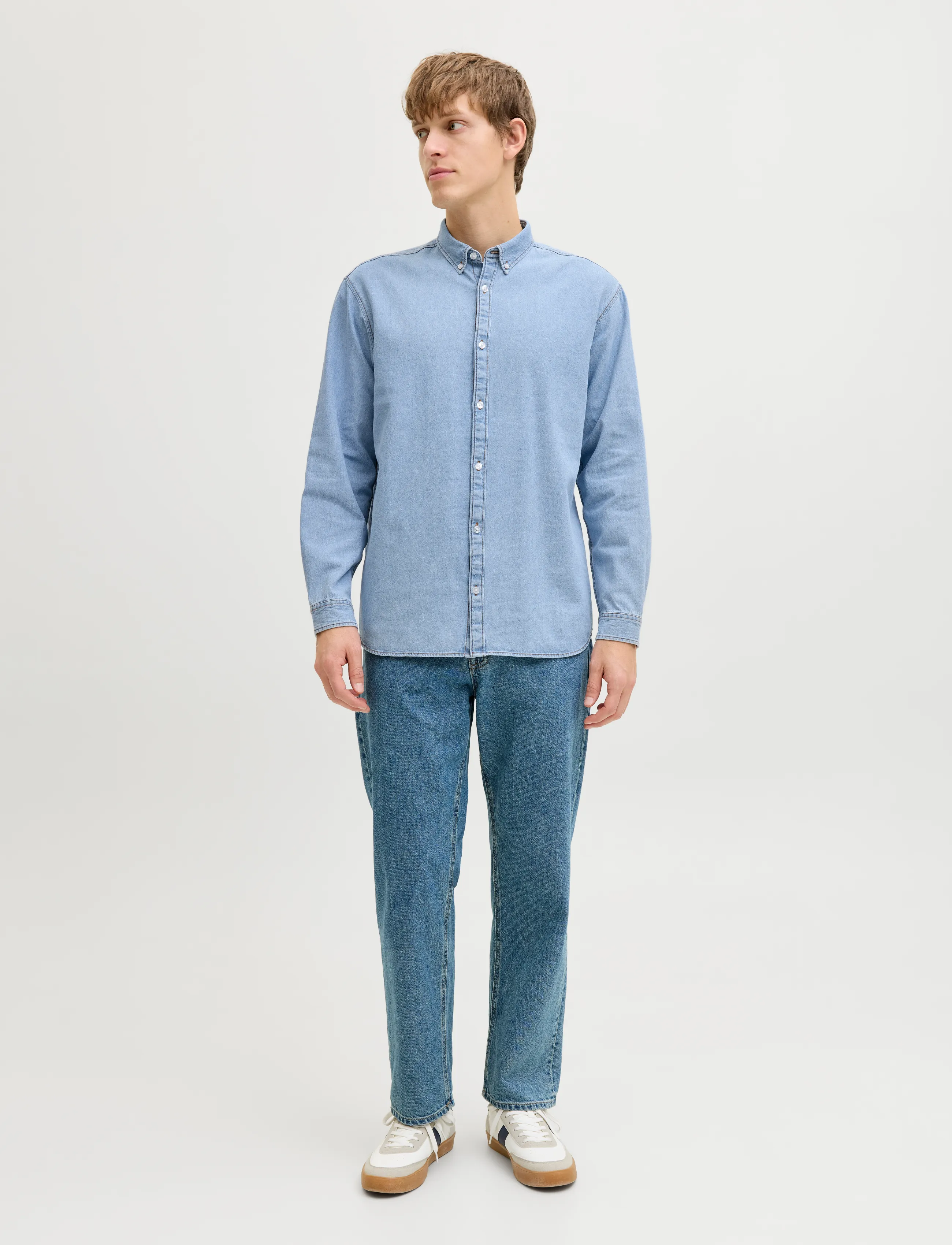 JJ REBEL - JREBAVAN SHIRT LS - light blue denim - 4