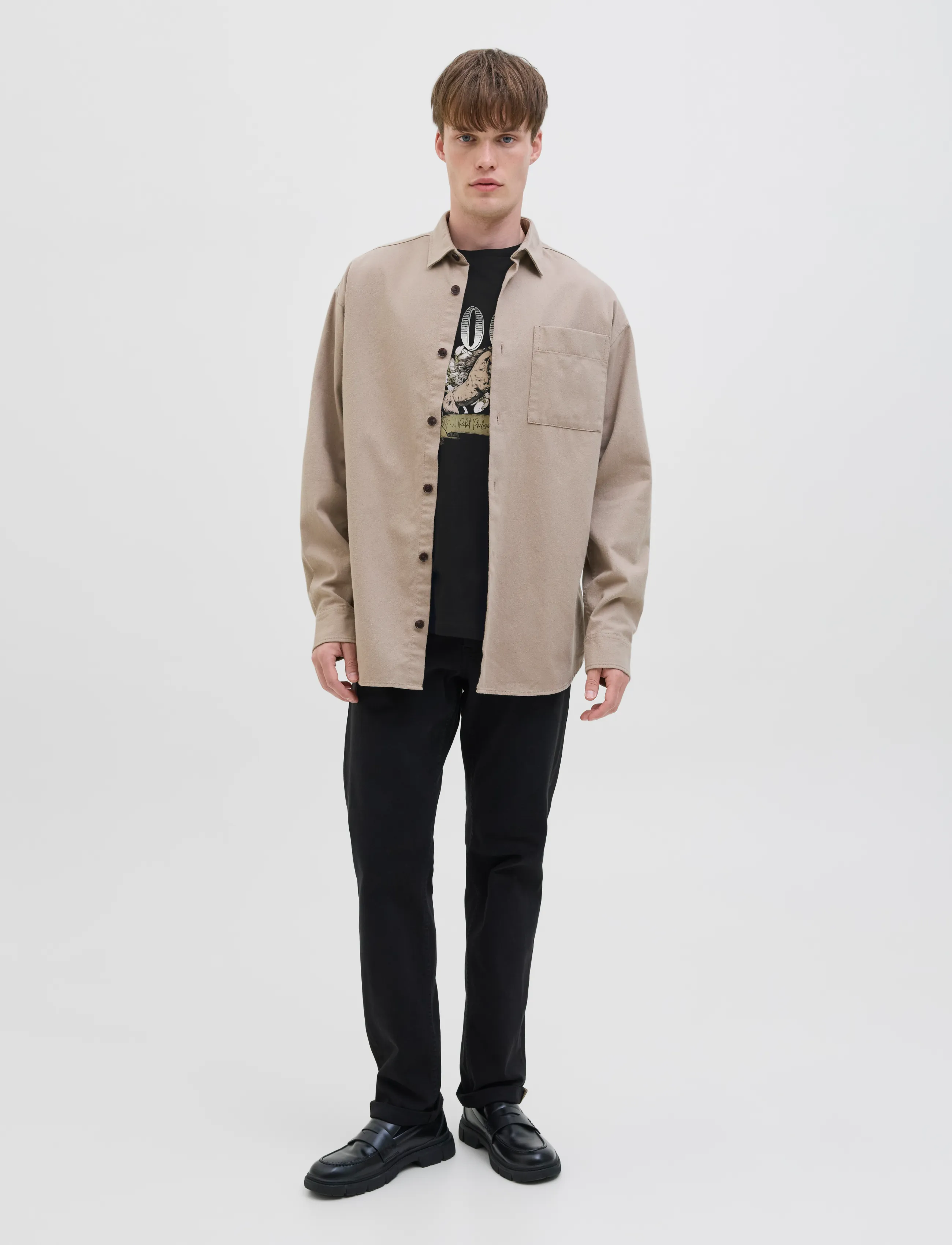 JJ REBEL - JREBHENRY TEE SS CREW NECK - black - 3
