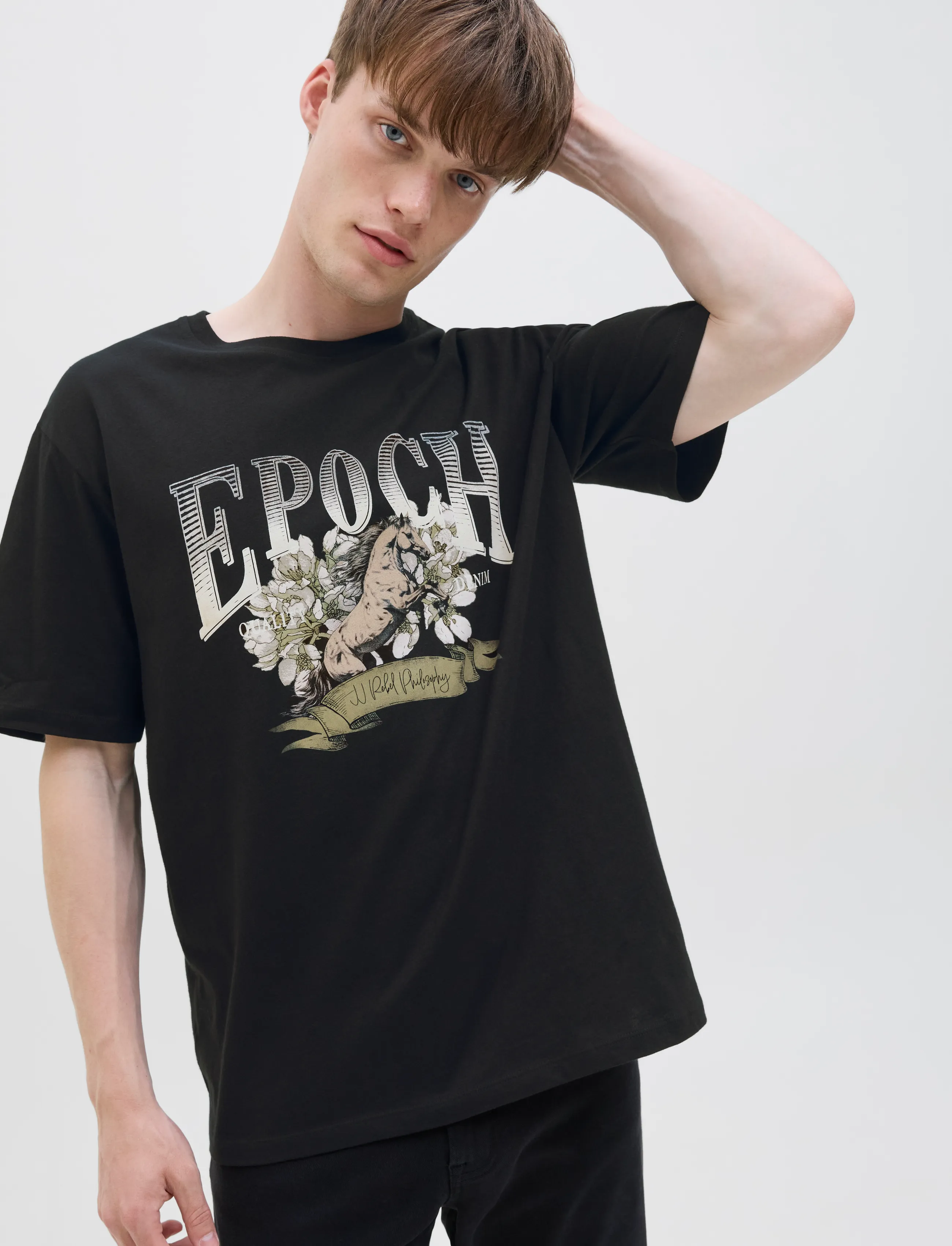 JJ REBEL - JREBHENRY TEE SS CREW NECK - black - 4