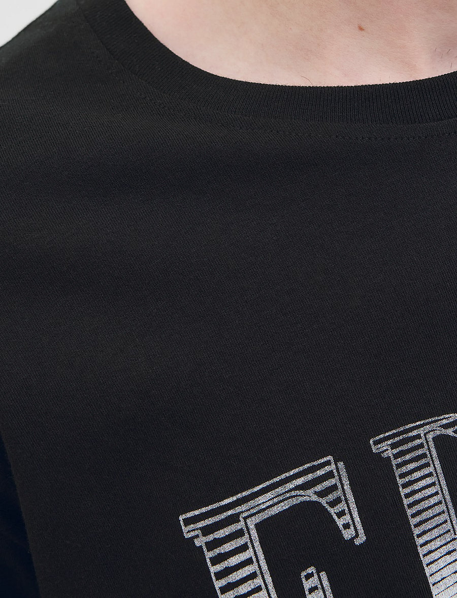 JJ REBEL - JREBHENRY TEE SS CREW NECK - black - 5