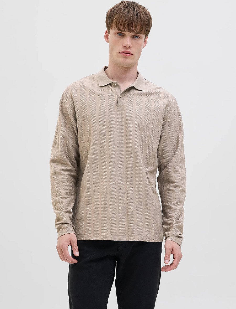 JJ REBEL - JREBLOUIS POLO LS - roasted cashew - 0