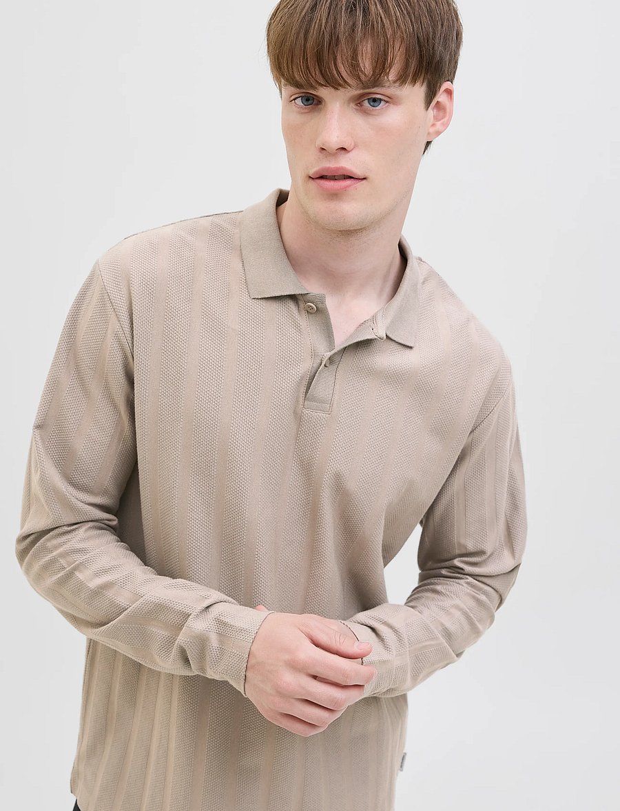 JJ REBEL - JREBLOUIS POLO LS - roasted cashew - 5
