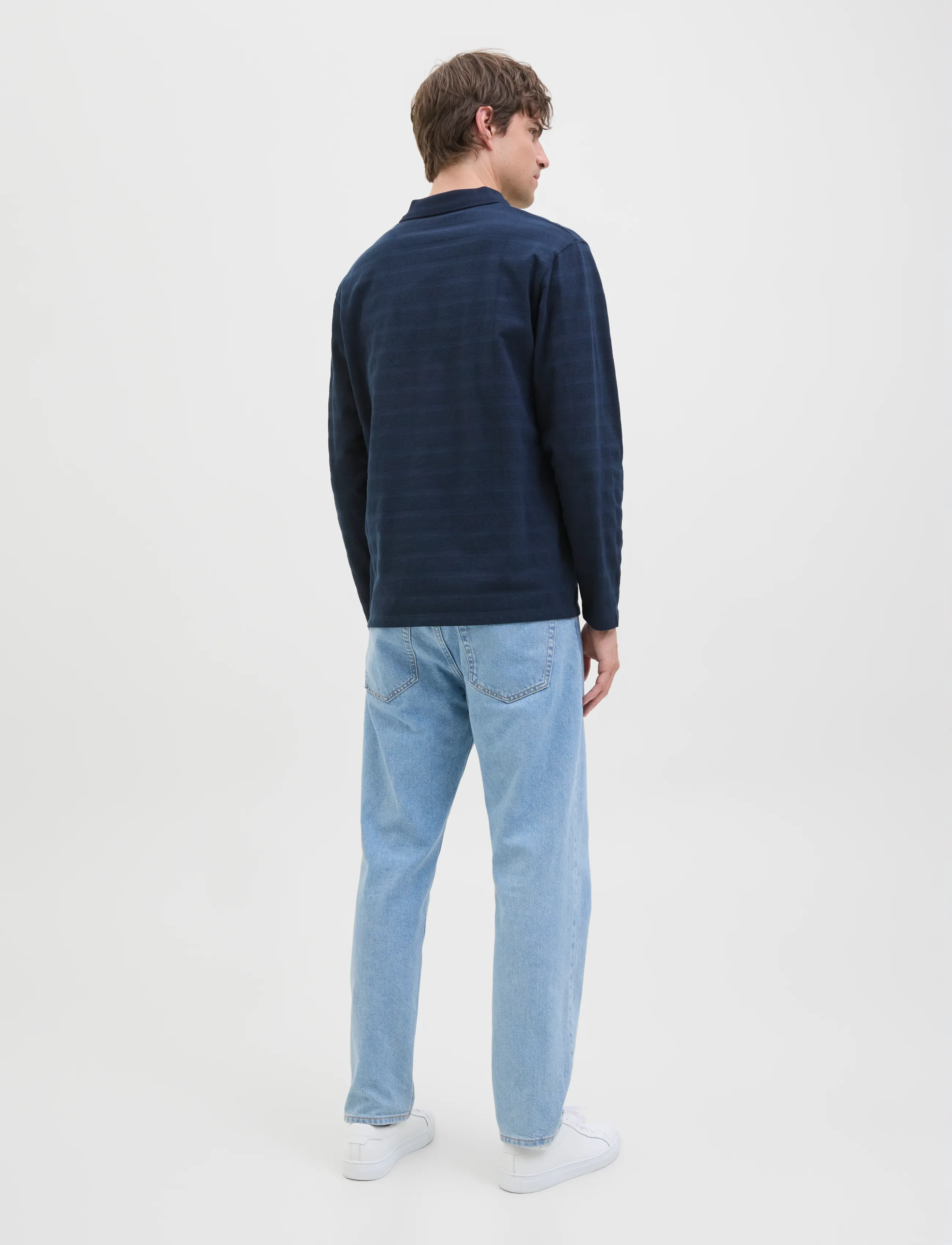 JJ REBEL - JREBLOUIS POLO LS - sky captain - 2