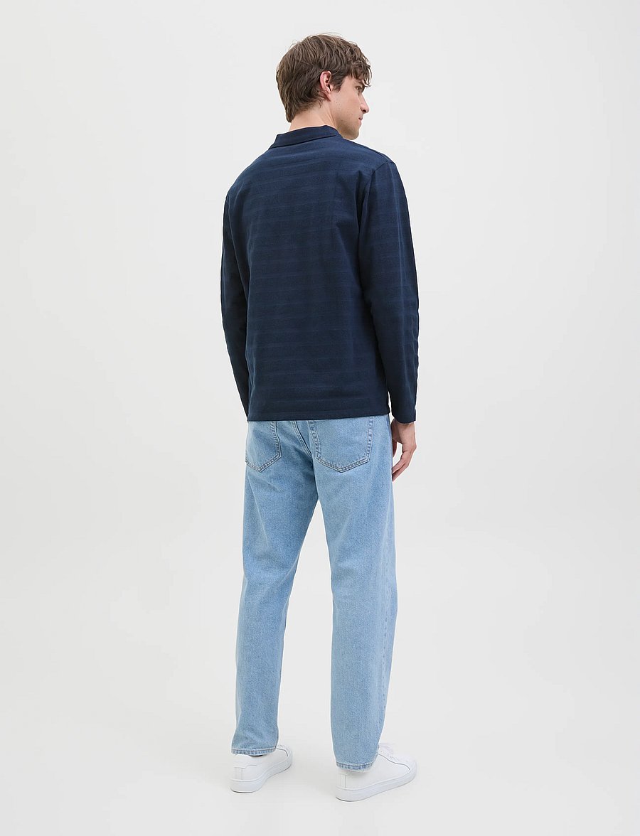 JJ REBEL - JREBLOUIS POLO LS - sky captain - 2