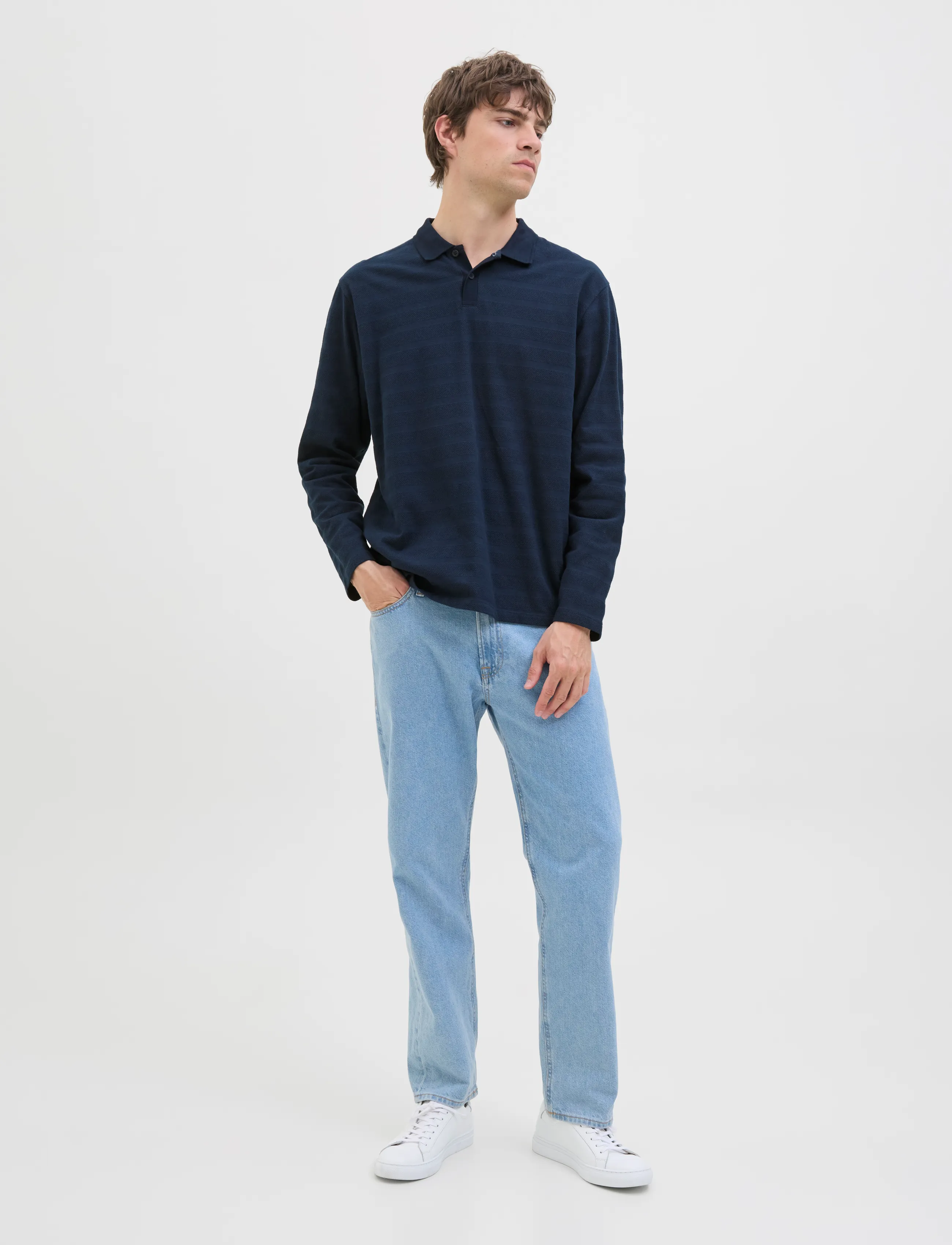 JJ REBEL - JREBLOUIS POLO LS - sky captain - 3