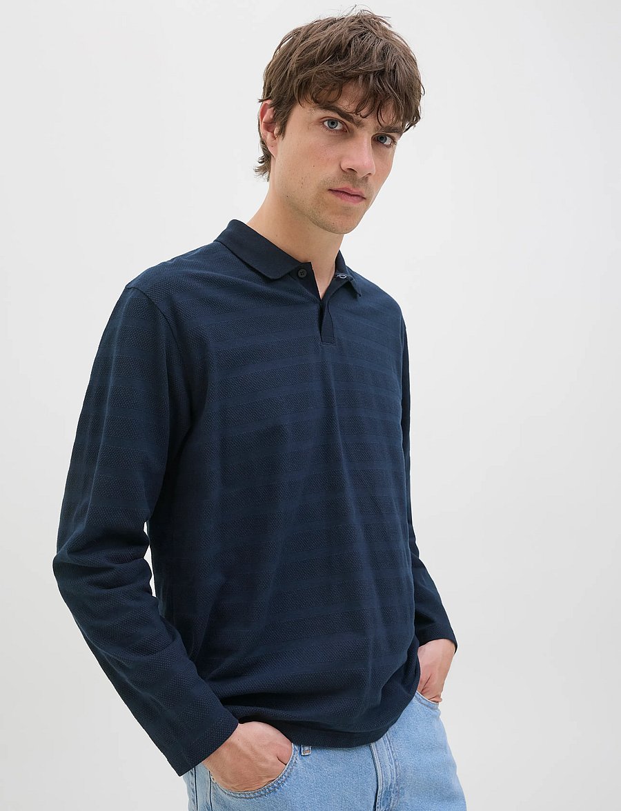 JJ REBEL - JREBLOUIS POLO LS - sky captain - 4