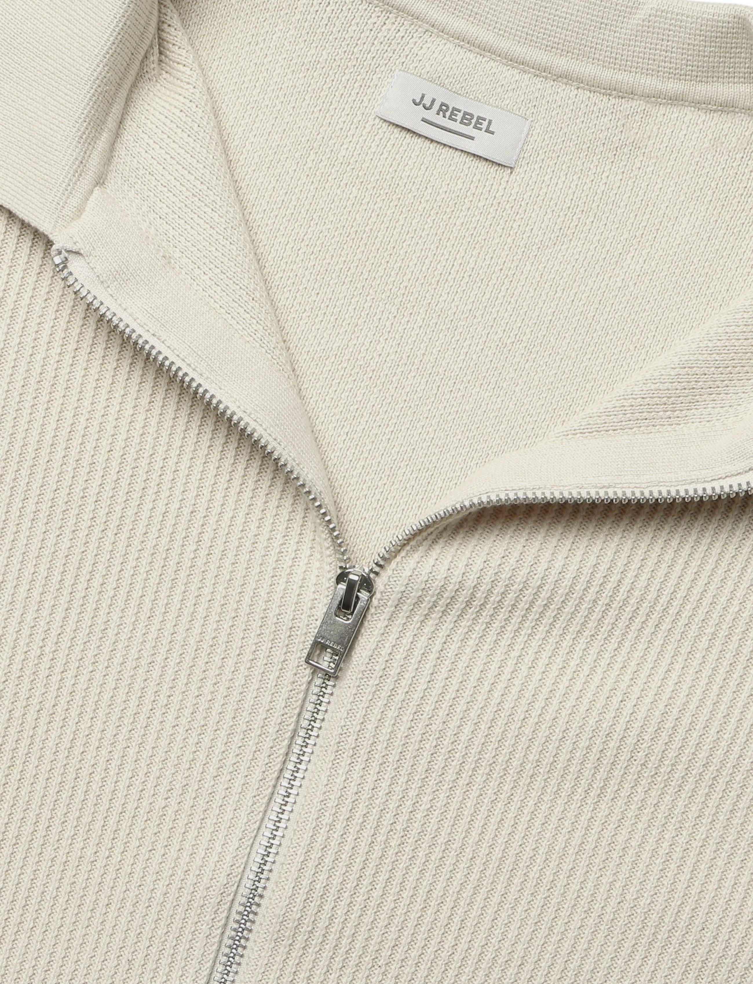 JJ REBEL - JREBJOHN KNIT ZIP CARDIGAN - laveste priser - moonbeam - 2