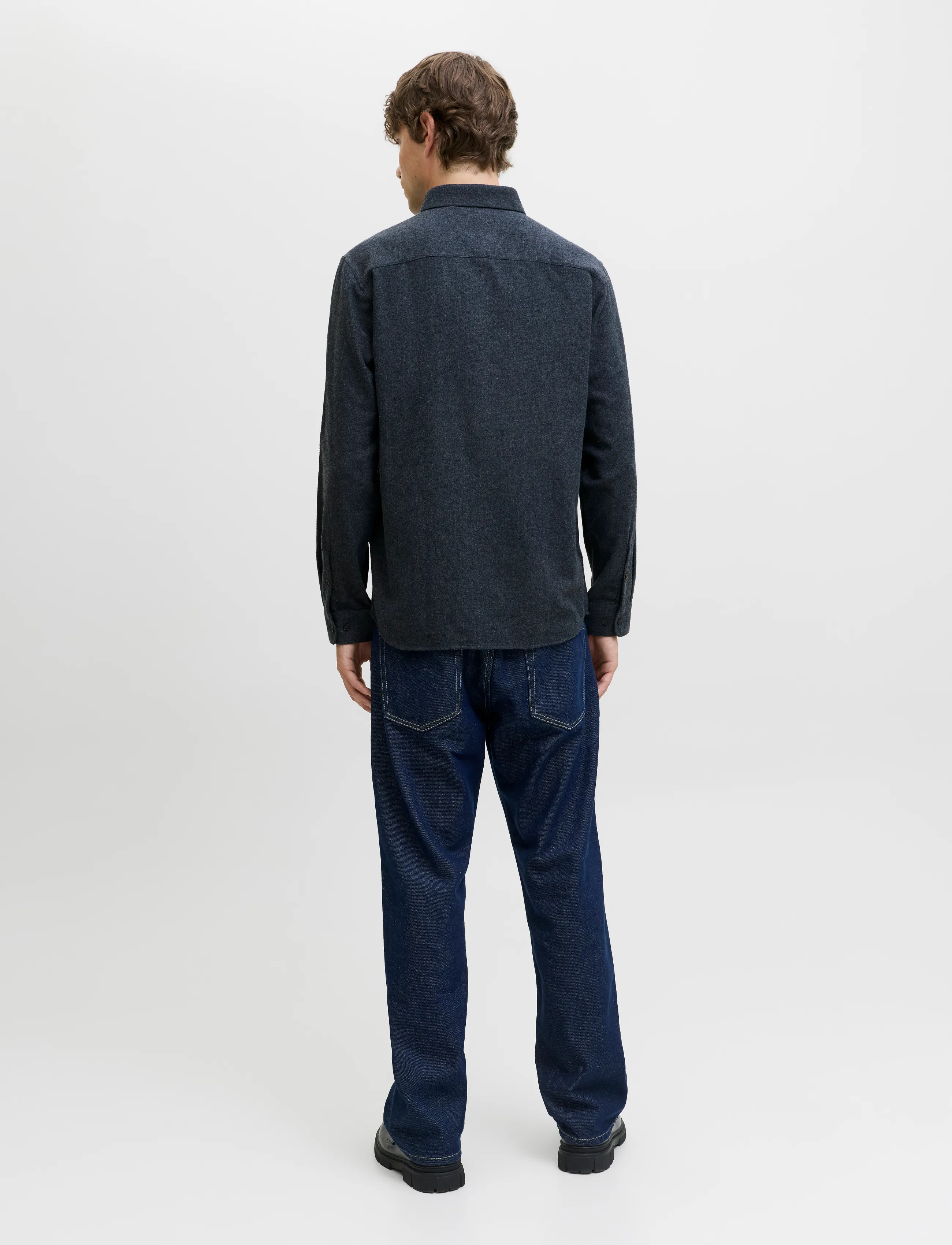 JJ REBEL - JREBIKE MELANGE SHIRT LS SN - die niedrigsten preise - sky captain - 3