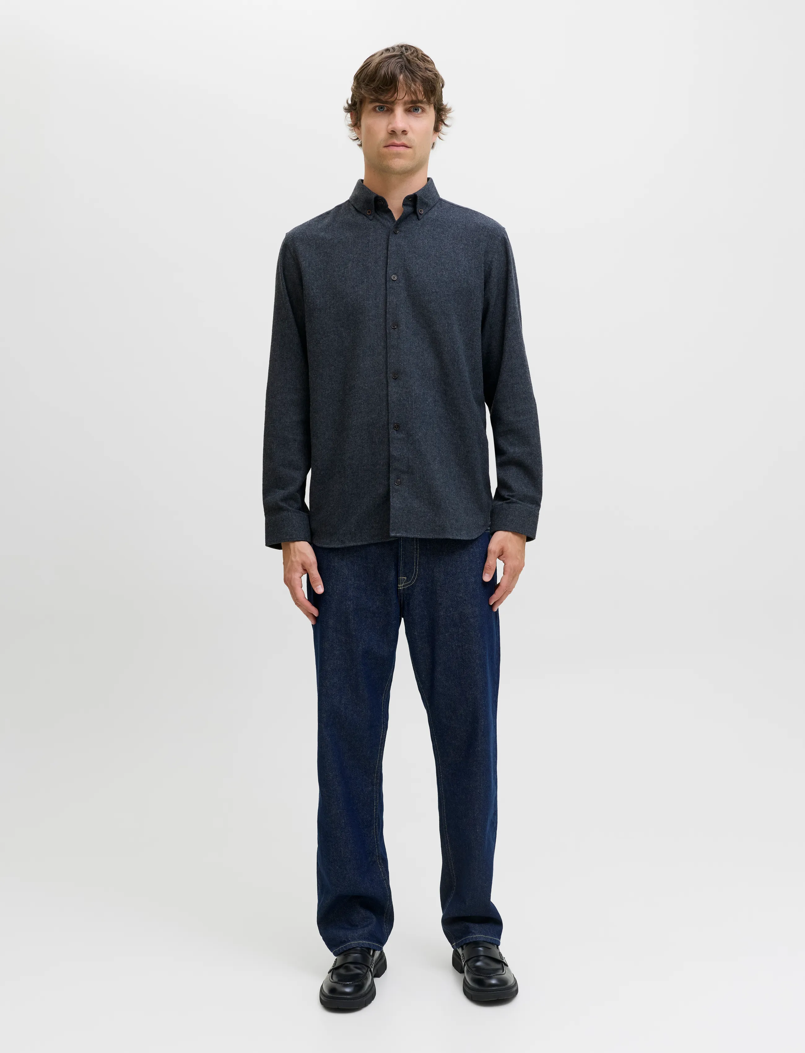 JJ REBEL - JREBIKE MELANGE SHIRT LS SN - die niedrigsten preise - sky captain - 4