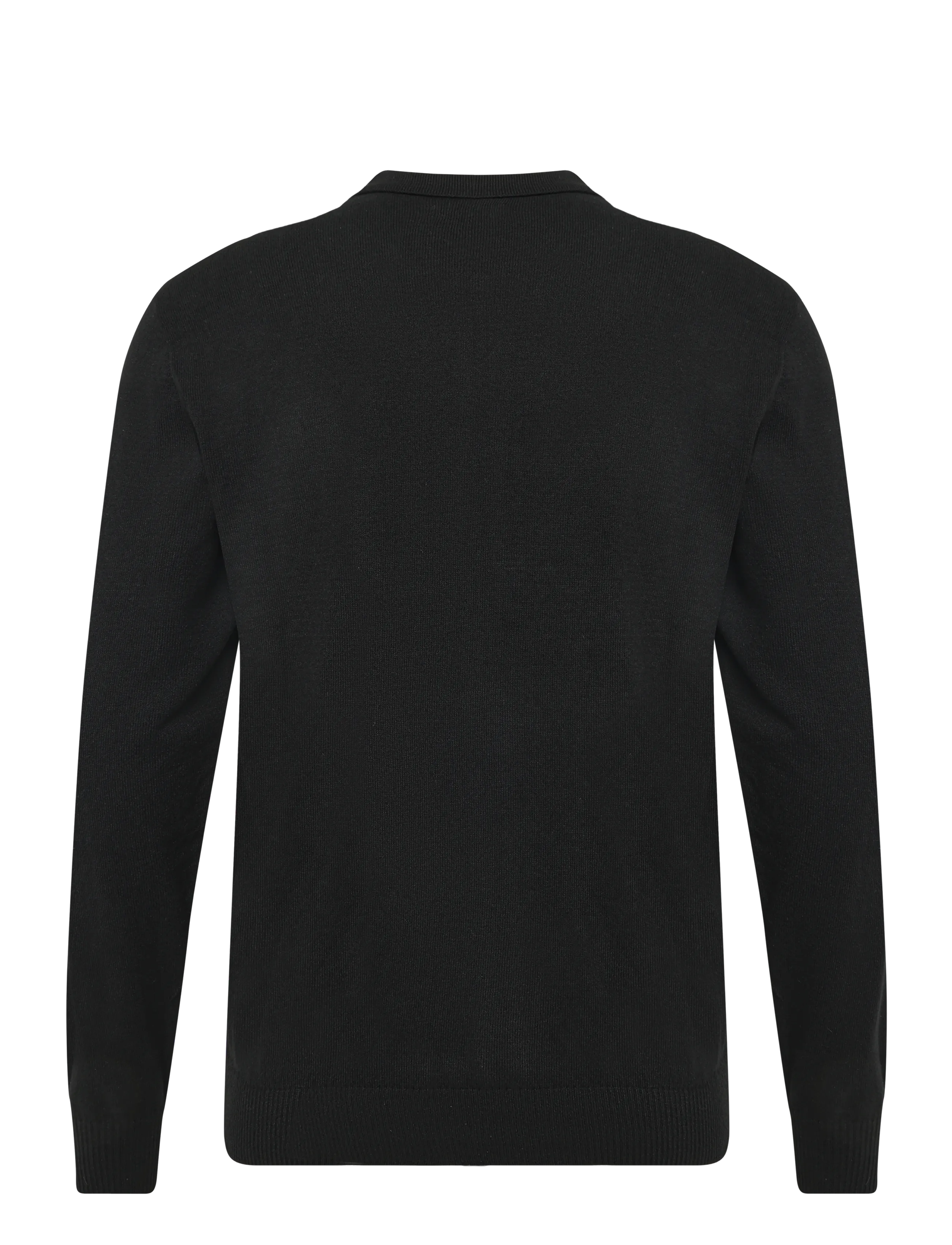 JJ REBEL - JREBCALLUM KNIT POLO FULL ZIP - polostrik - black - 2
