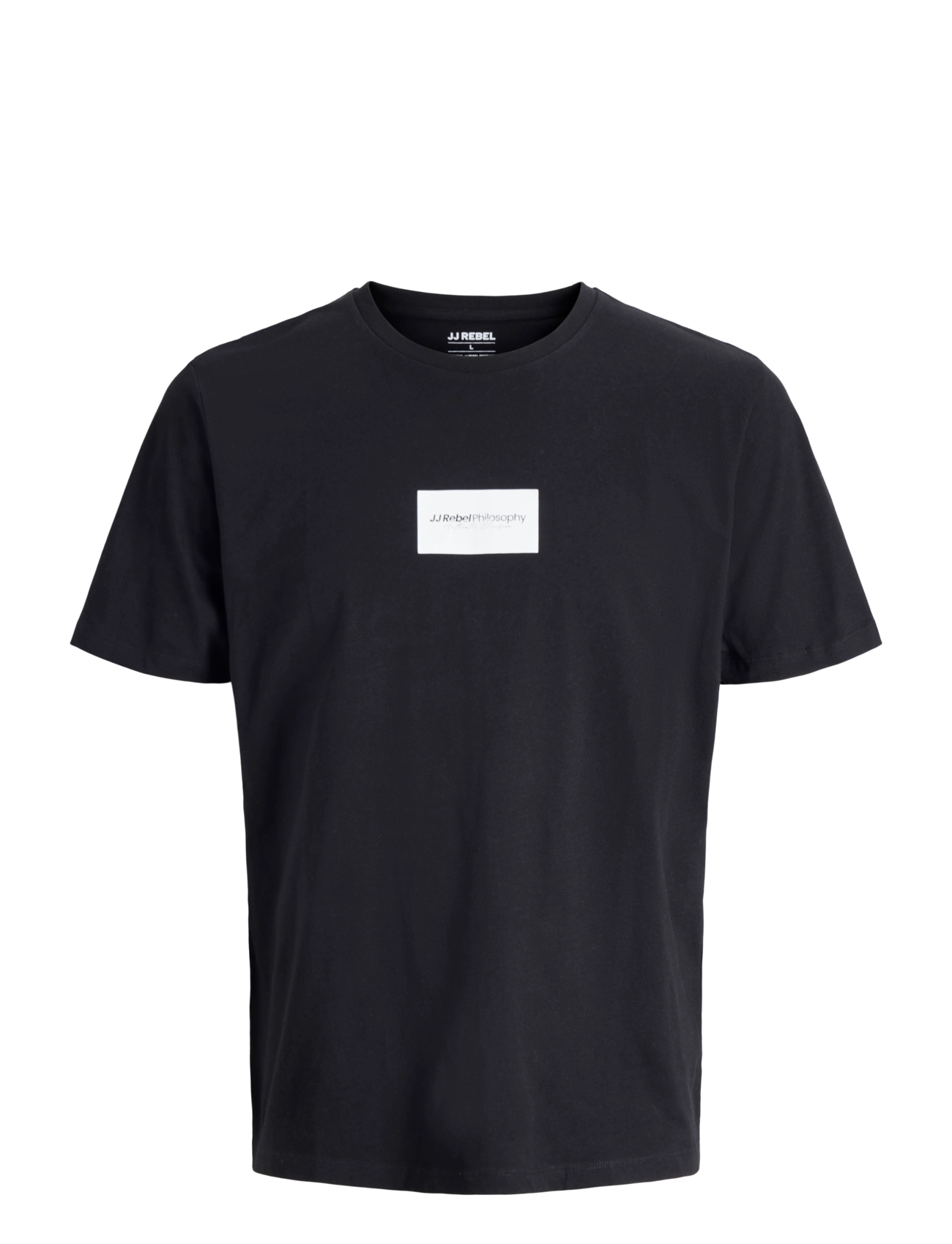 JJ REBEL JREBDUKE SS TEE CREW NECK - Kleidung - BLACK / black