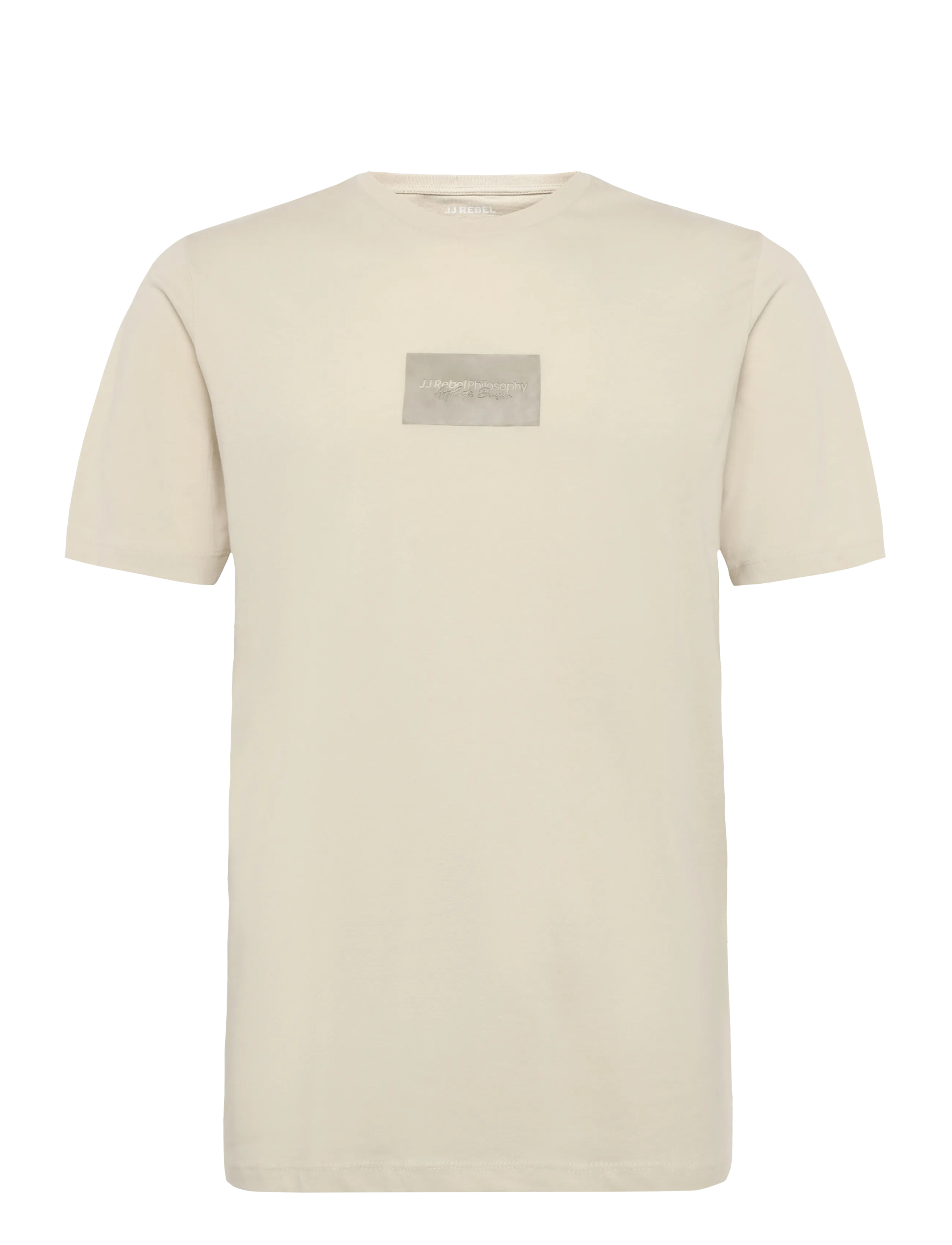 JJ REBEL JREBDUKE SS TEE CREW NECK - T-shirts - MOONBEAM / cream